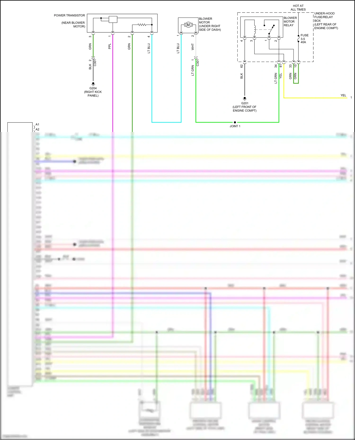 Wiring diagram mode control motor for Honda Accord X (2017-2020) (2 of 2)