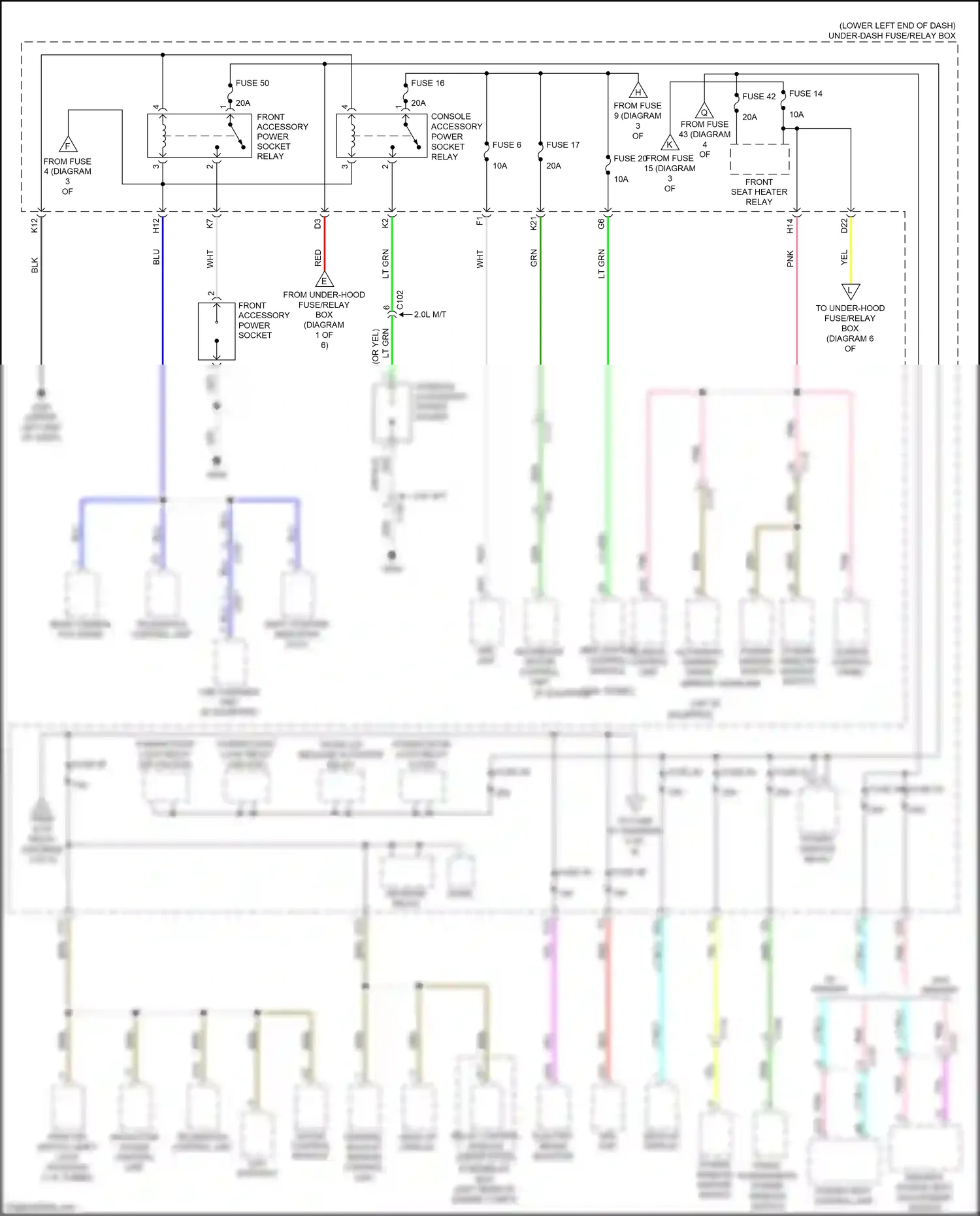 Wiring diagram power window master switch for Honda Accord X (2017-2020) (4 of 23)