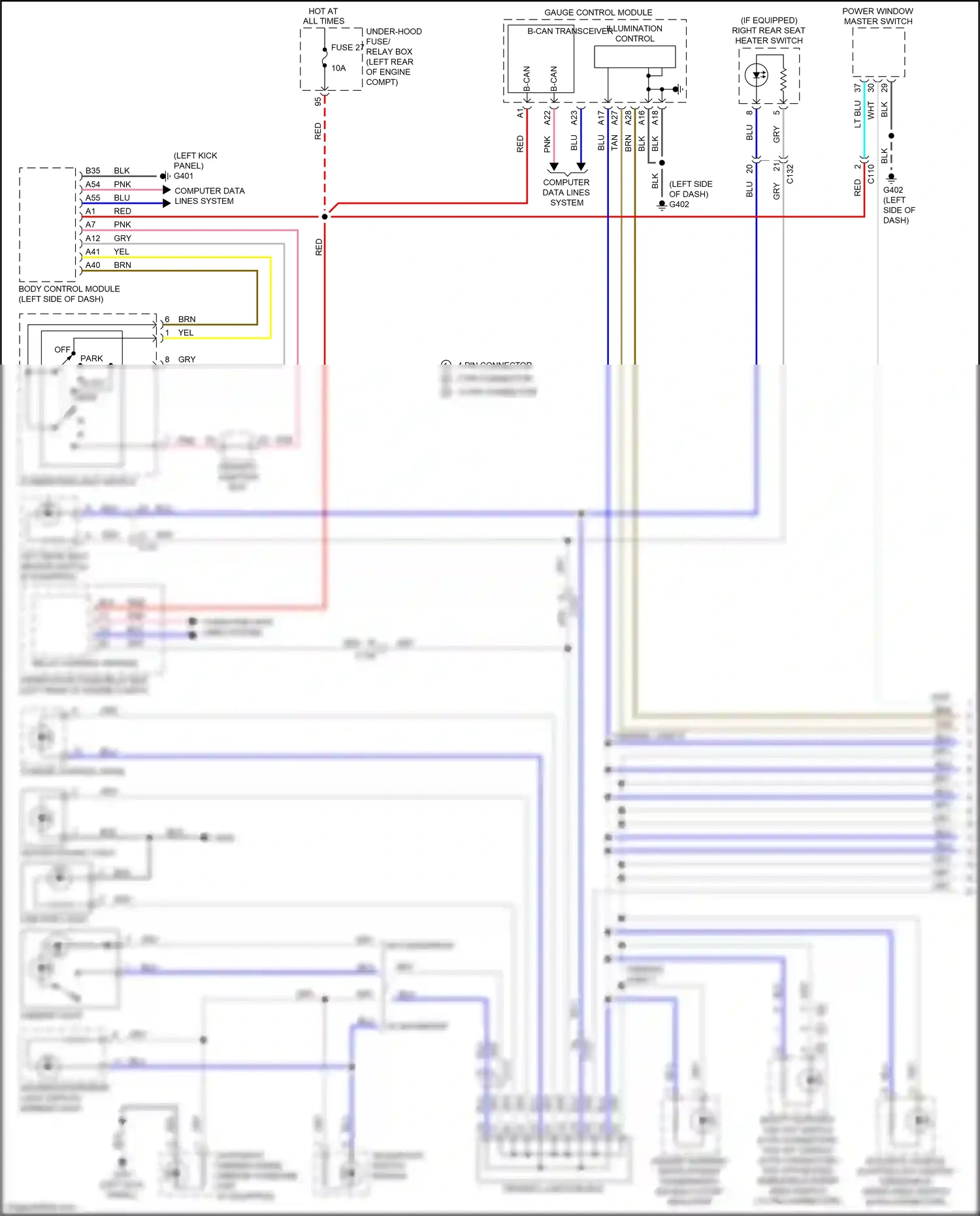 Wiring diagram power window master switch for Honda Accord X (2017-2020) (17 of 23)