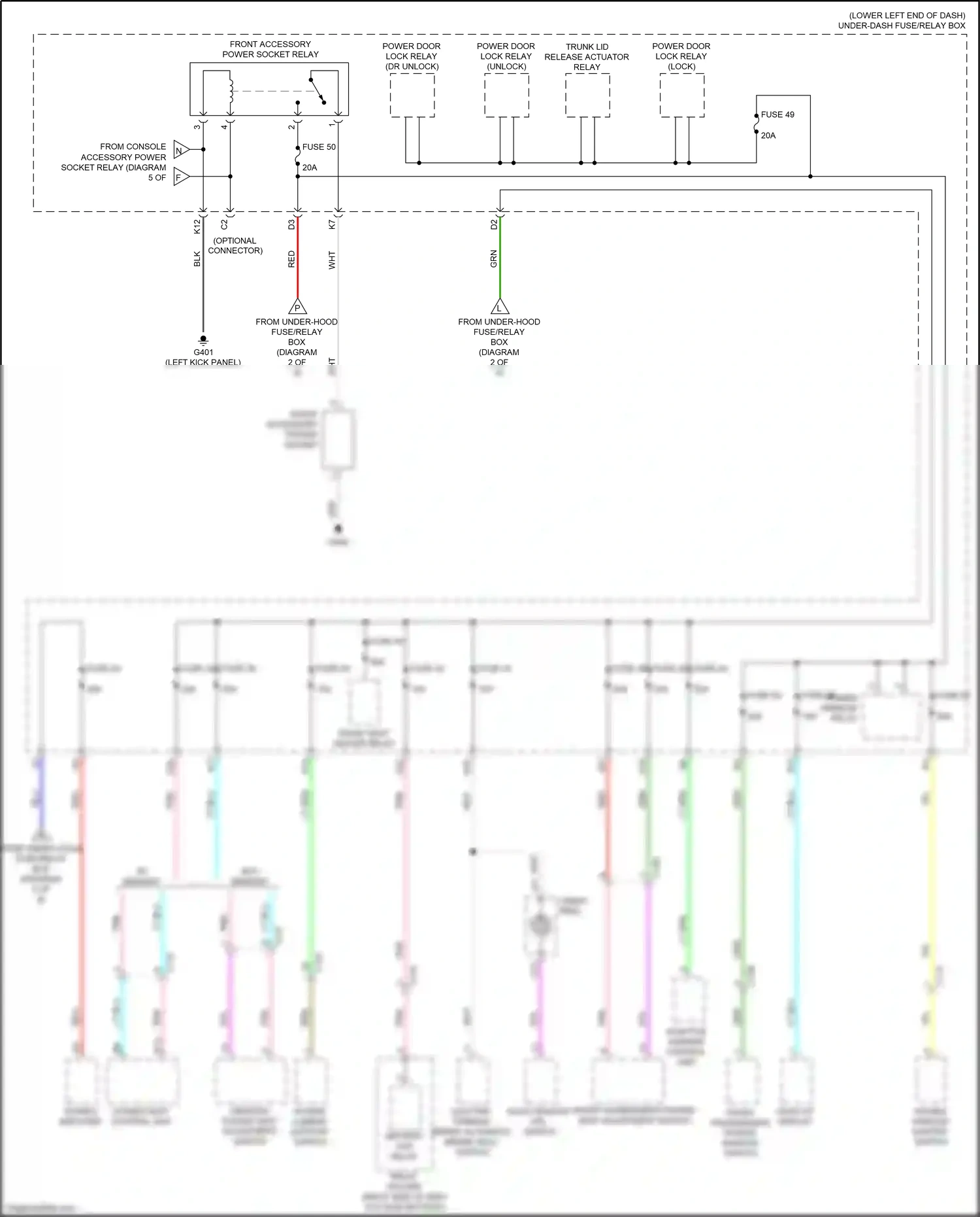 Wiring diagram power window master switch for Honda Accord X (2017-2020) (7 of 23)