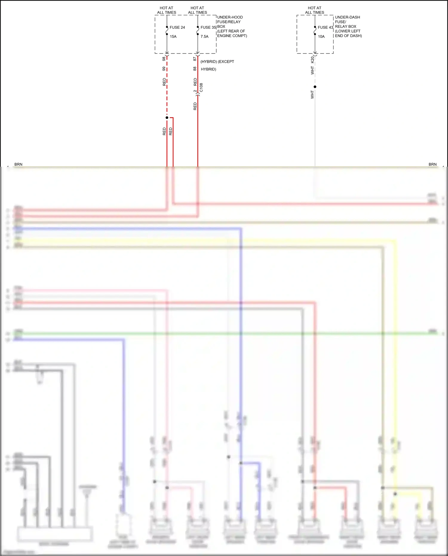 Wiring diagram red for Honda Accord X (2017-2020) (148 of 206)