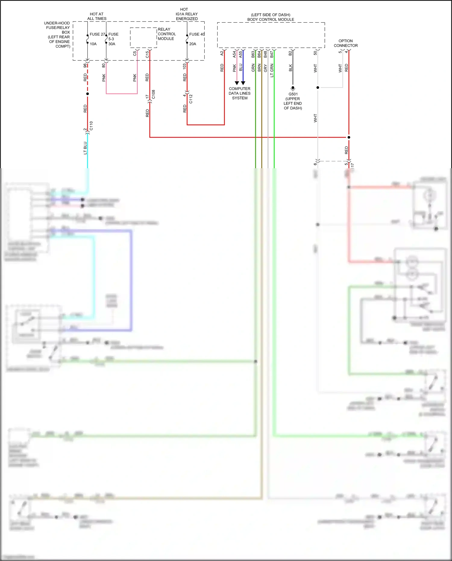 Wiring diagram relay control module for Honda Accord X (2017-2020) (13 of 24)