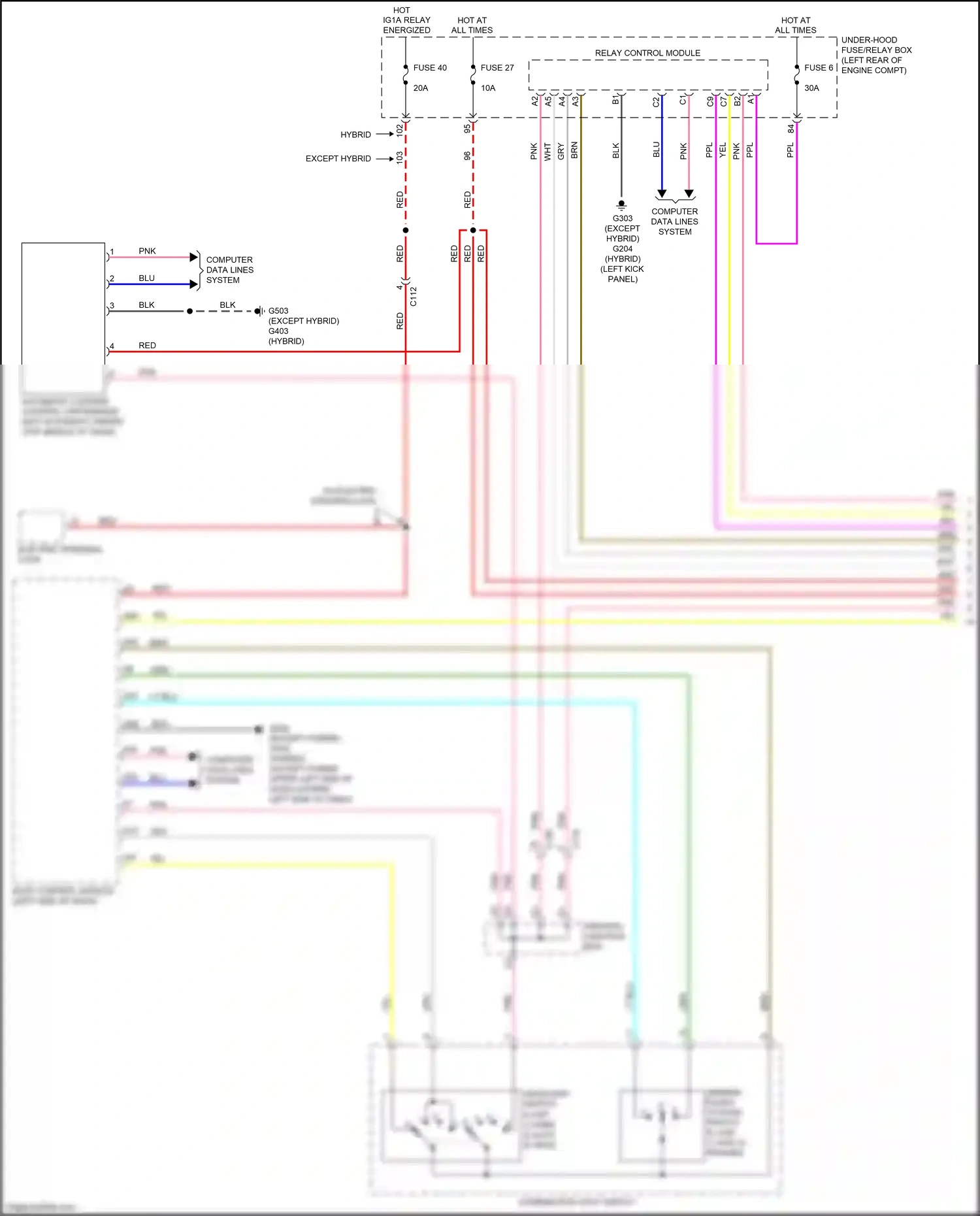 Wiring diagram relay control module for Honda Accord X (2017-2020) (17 of 24)