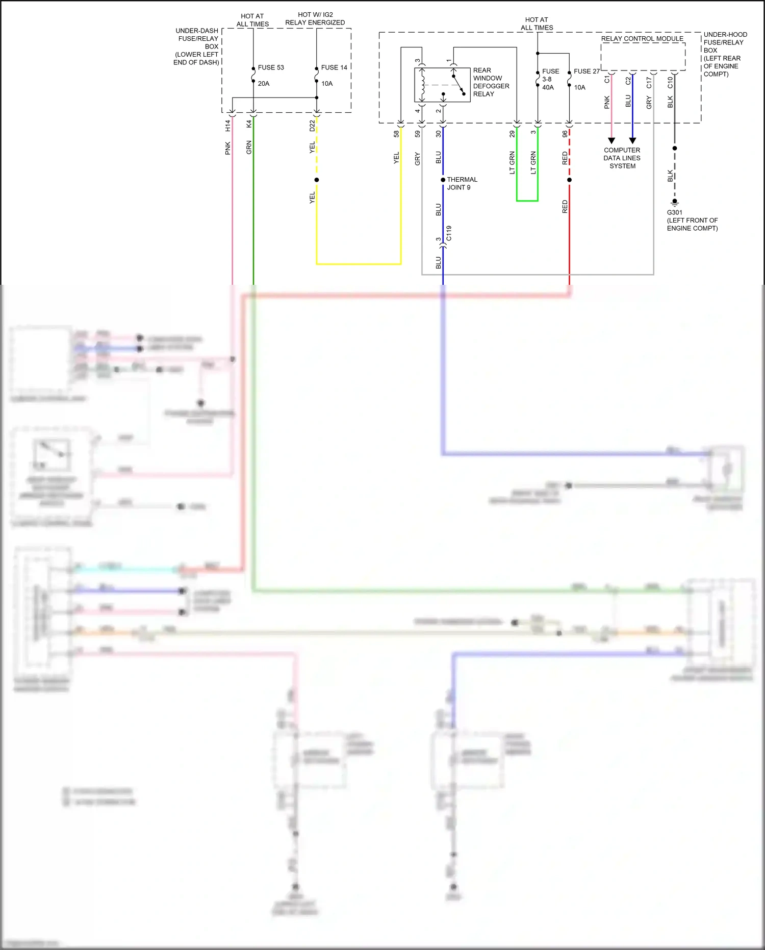 Wiring diagram relay control module for Honda Accord X (2017-2020) (5 of 24)