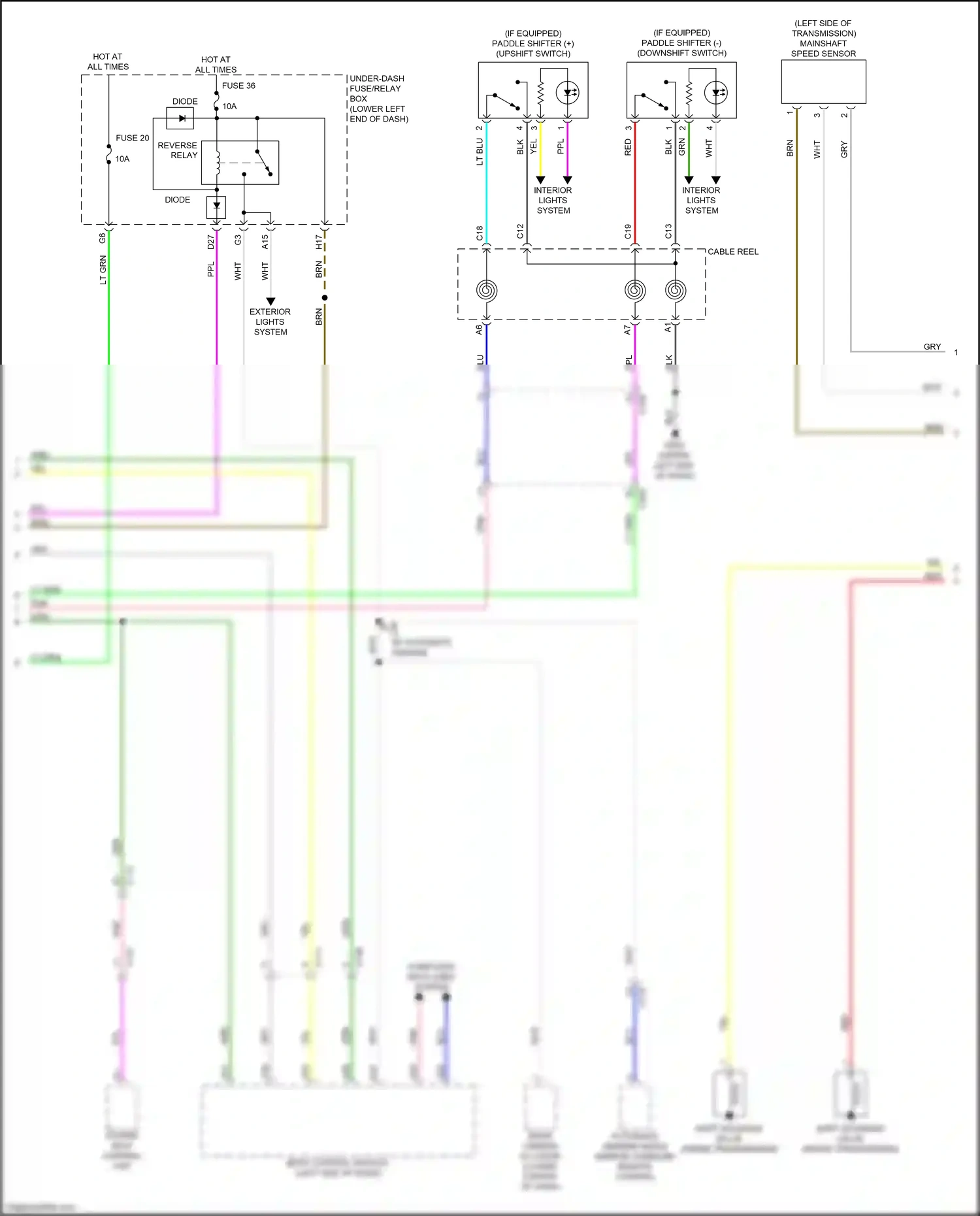 Wiring diagram reverse relay for Honda Accord X (2017-2020) (3 of 9)