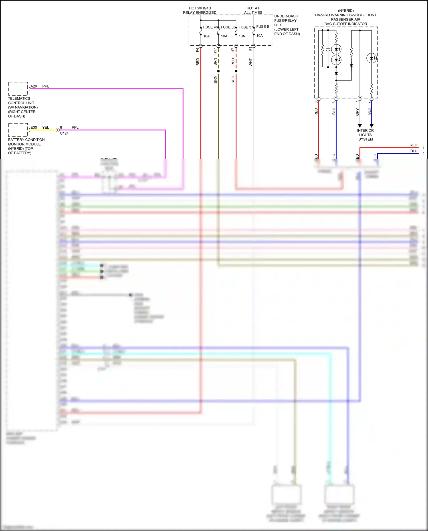 Wiring diagram right front impact sensor for Honda Accord X (2017-2020) (1 of 1)