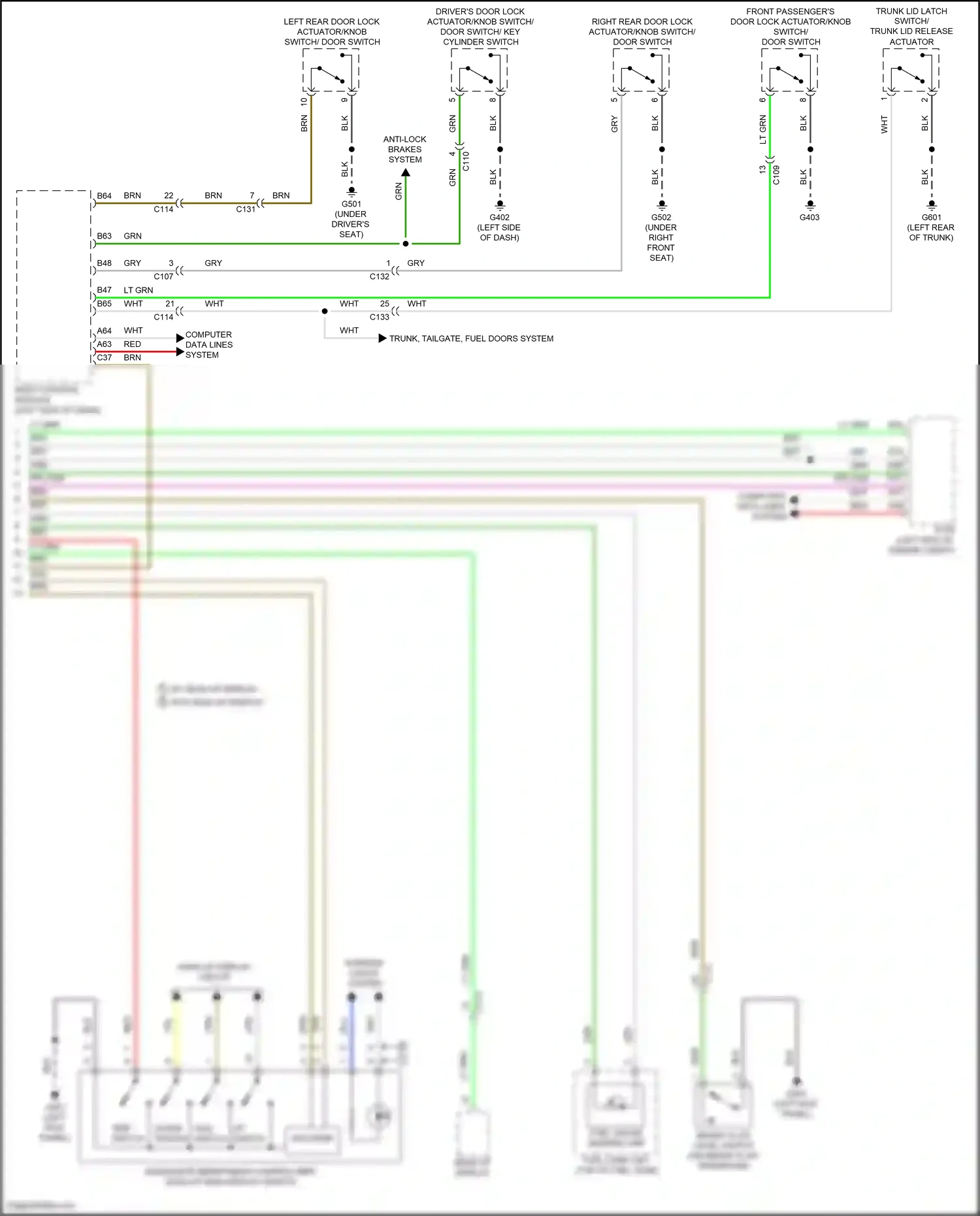Wiring diagram up switch for Honda Accord X (2017-2020) (3 of 3)