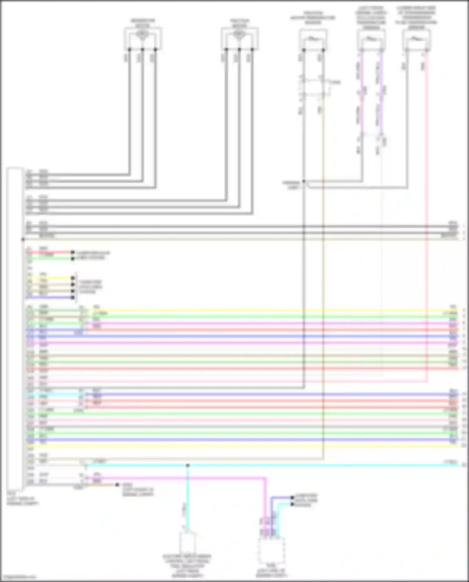 Accord Honda XI (2023-2024): Wiring diagram engine performance 2.0l hybrid, hybrid system circuit (1 of 8)