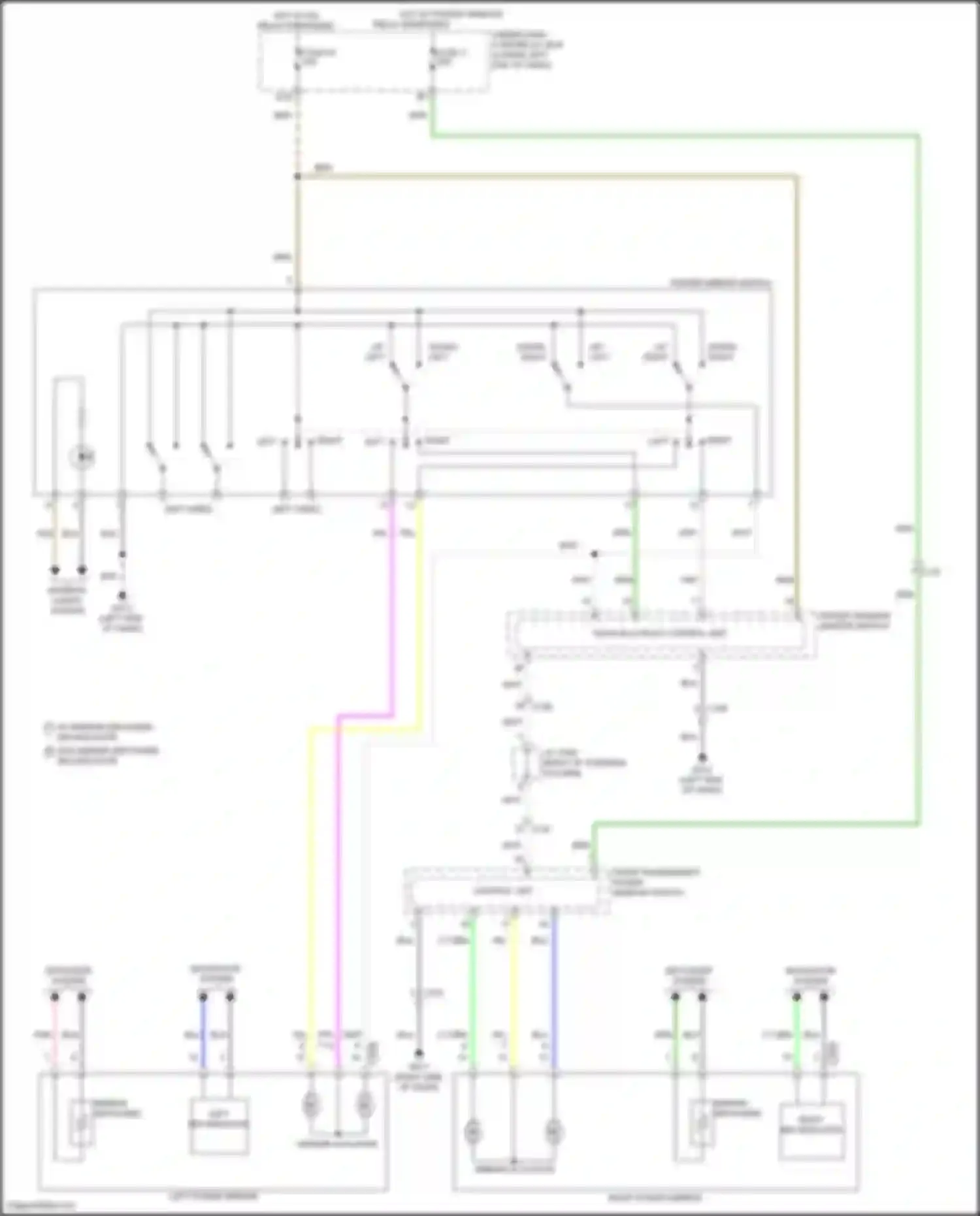 Accord Honda XI (2023-2024): Power mirrors circuit, except hybrid