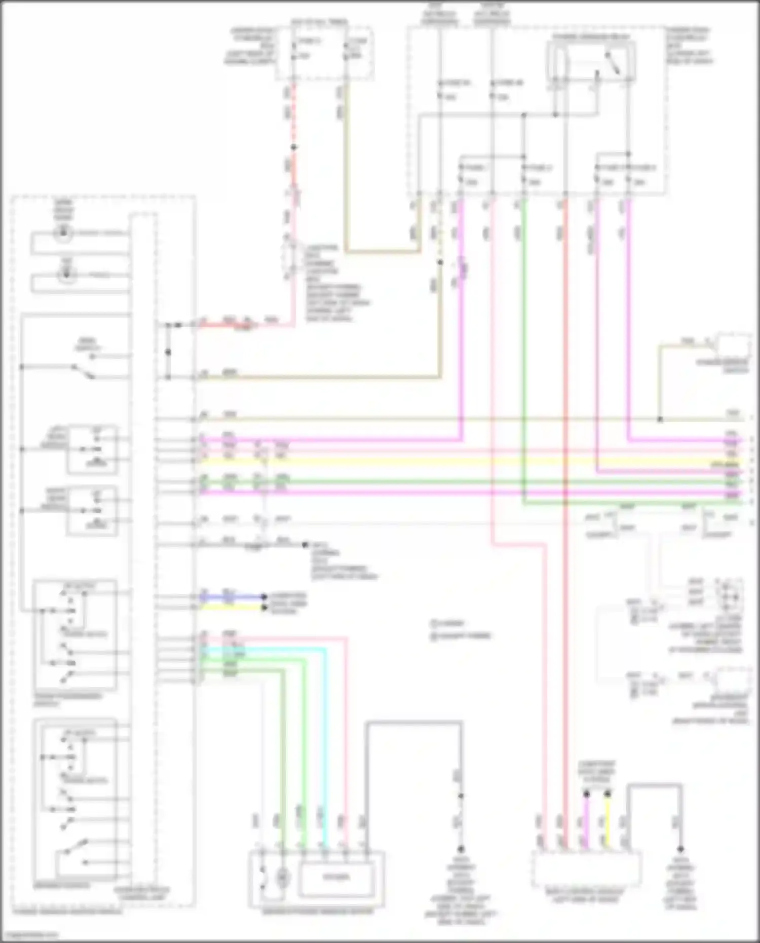 Accord Honda XI (2023-2024): Power windows circuit (1 of 2)