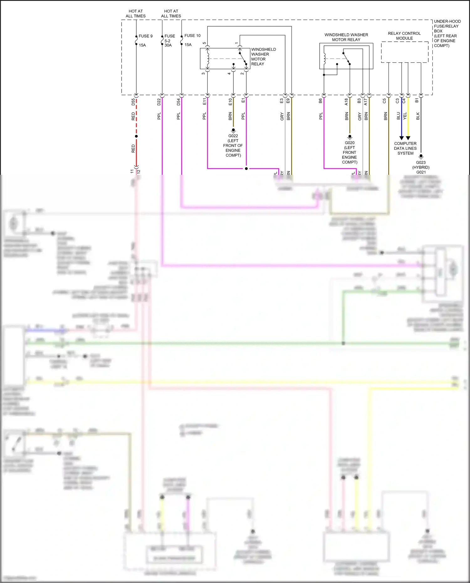 Wiring diagram automatic lighting control unit-sensor for Honda Accord XI (2023-2024) (10 of 10)