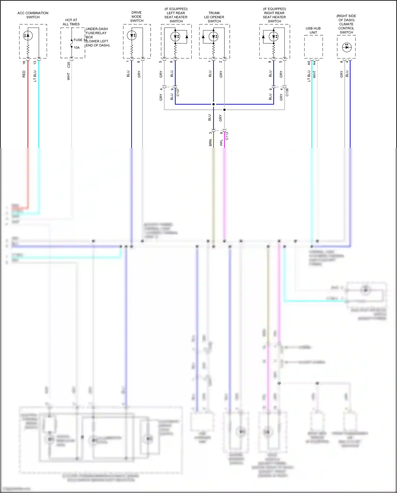 Wiring diagram climate control switch for Honda Accord XI (2023-2024) (7 of 11)