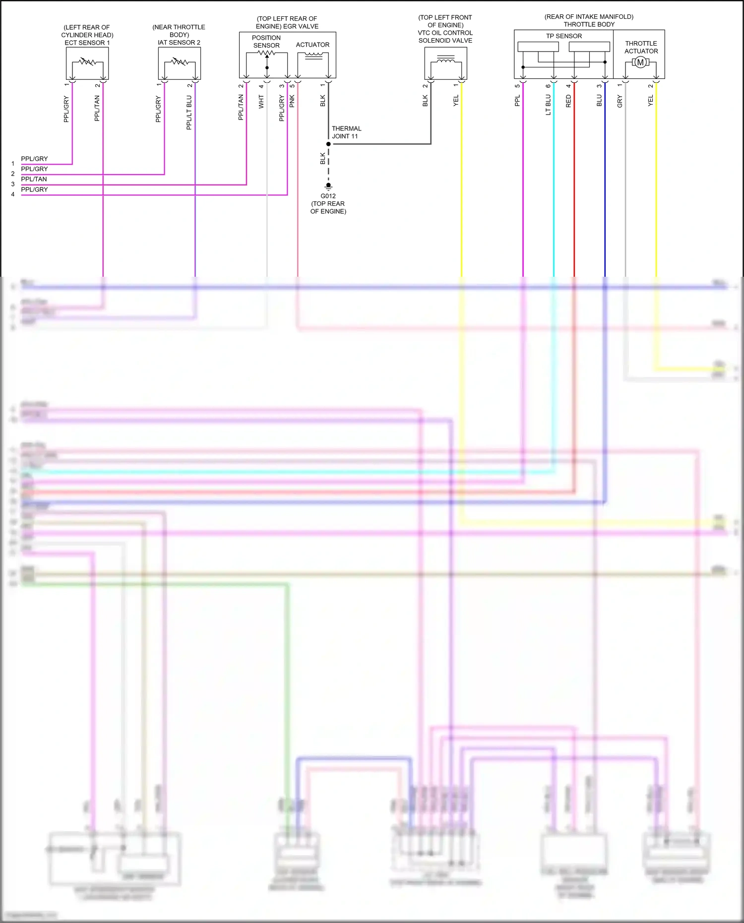 Wiring diagram ect sensor 1 for Honda Accord XI (2023-2024) (5 of 5)