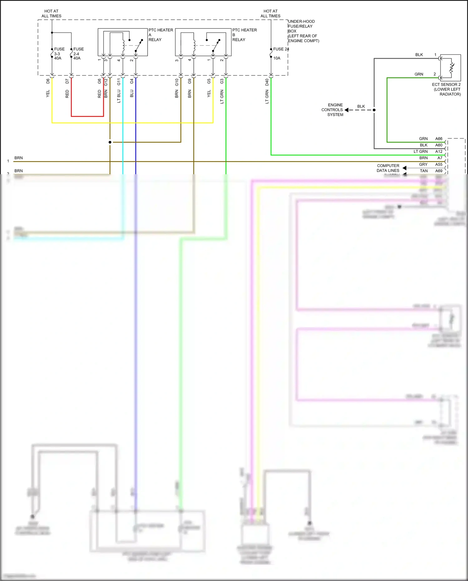 Wiring diagram ect sensor 1 for Honda Accord XI (2023-2024) (1 of 5)