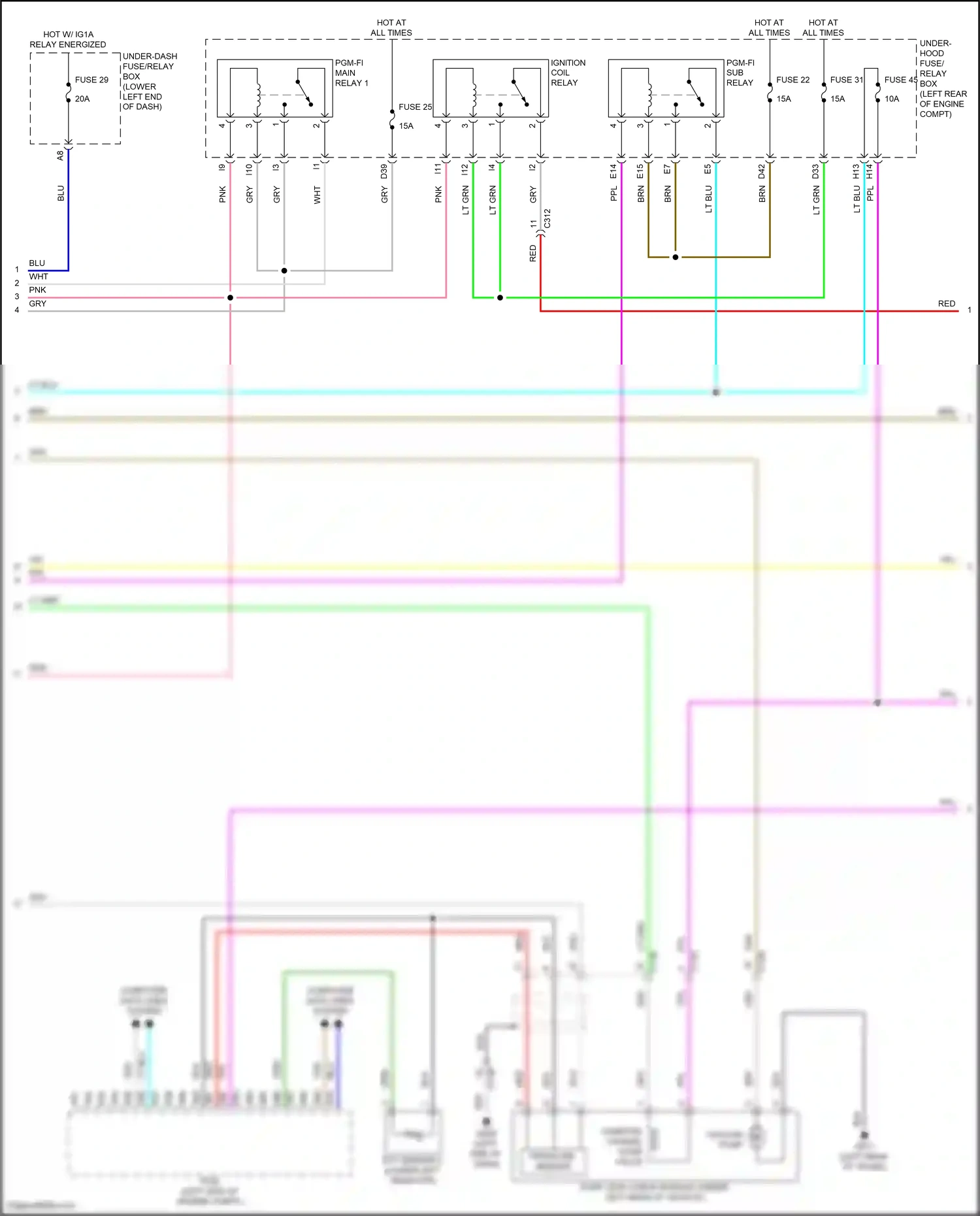 Wiring diagram ect sensor 2 for Honda Accord XI (2023-2024) (5 of 5)