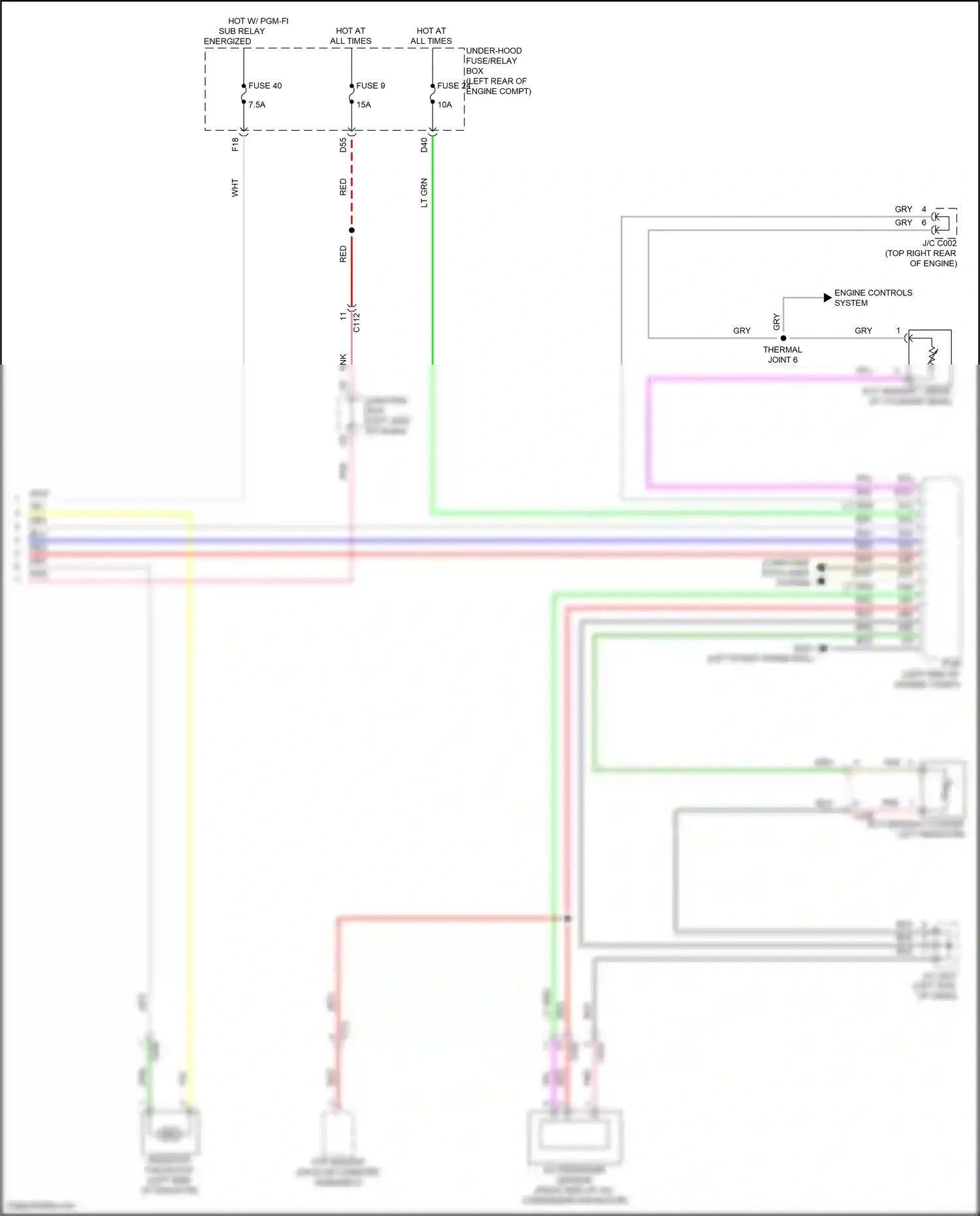 Wiring diagram engine controls system for Honda Accord XI (2023-2024) (2 of 8)