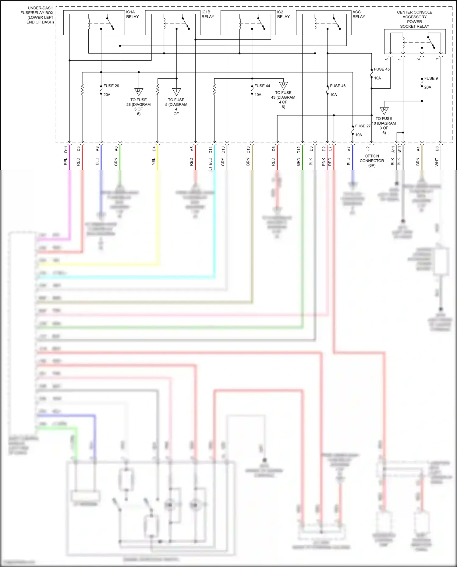 Wiring diagram engine start/stop switch for Honda Accord XI (2023-2024) (2 of 3)