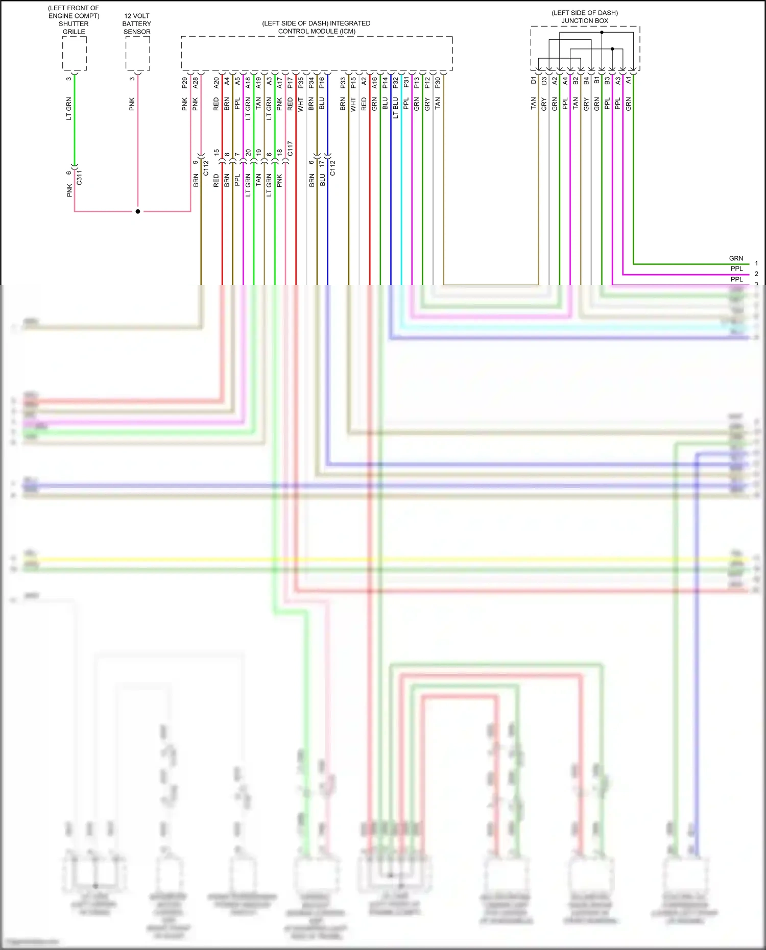 Wiring diagram multipurpose camera unit for Honda Accord XI (2023-2024) (2 of 8)