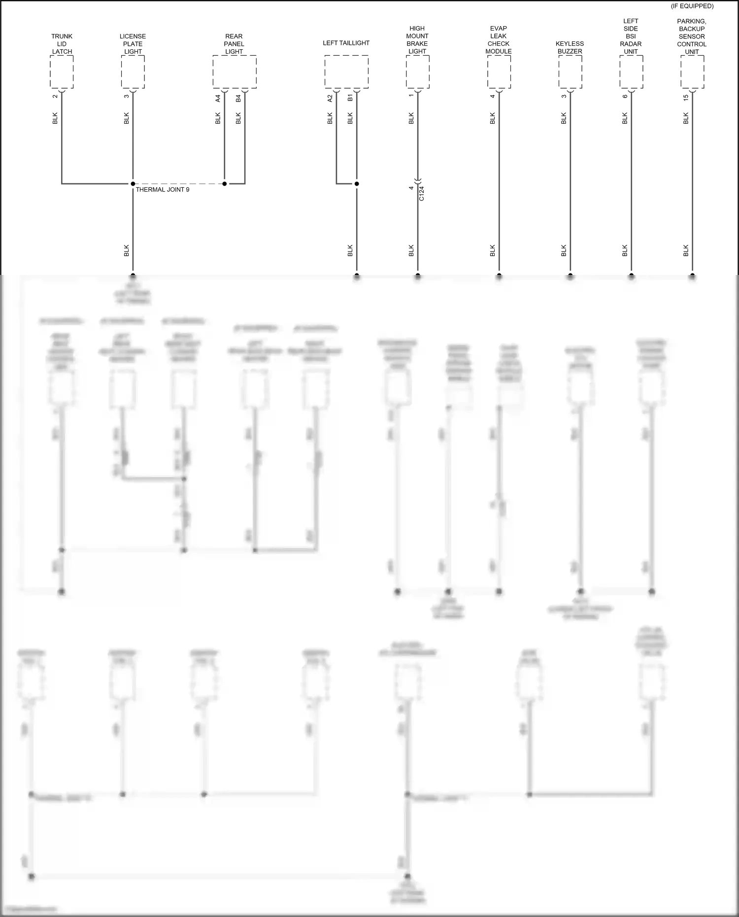 Wiring diagram parking, backup sensor control unit for Honda Accord XI (2023-2024) (2 of 4)