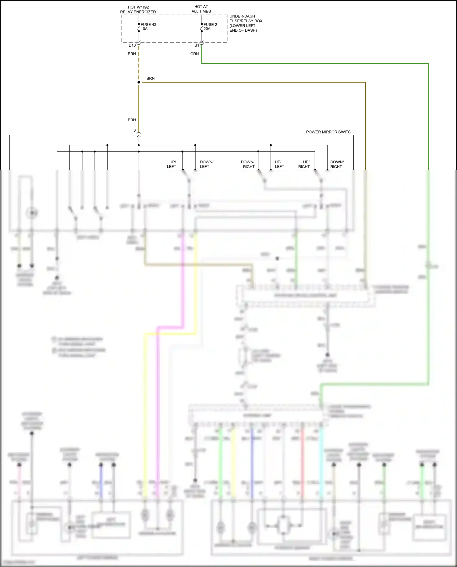 Wiring diagram position sensor for Honda Accord XI (2023-2024) (1 of 2)
