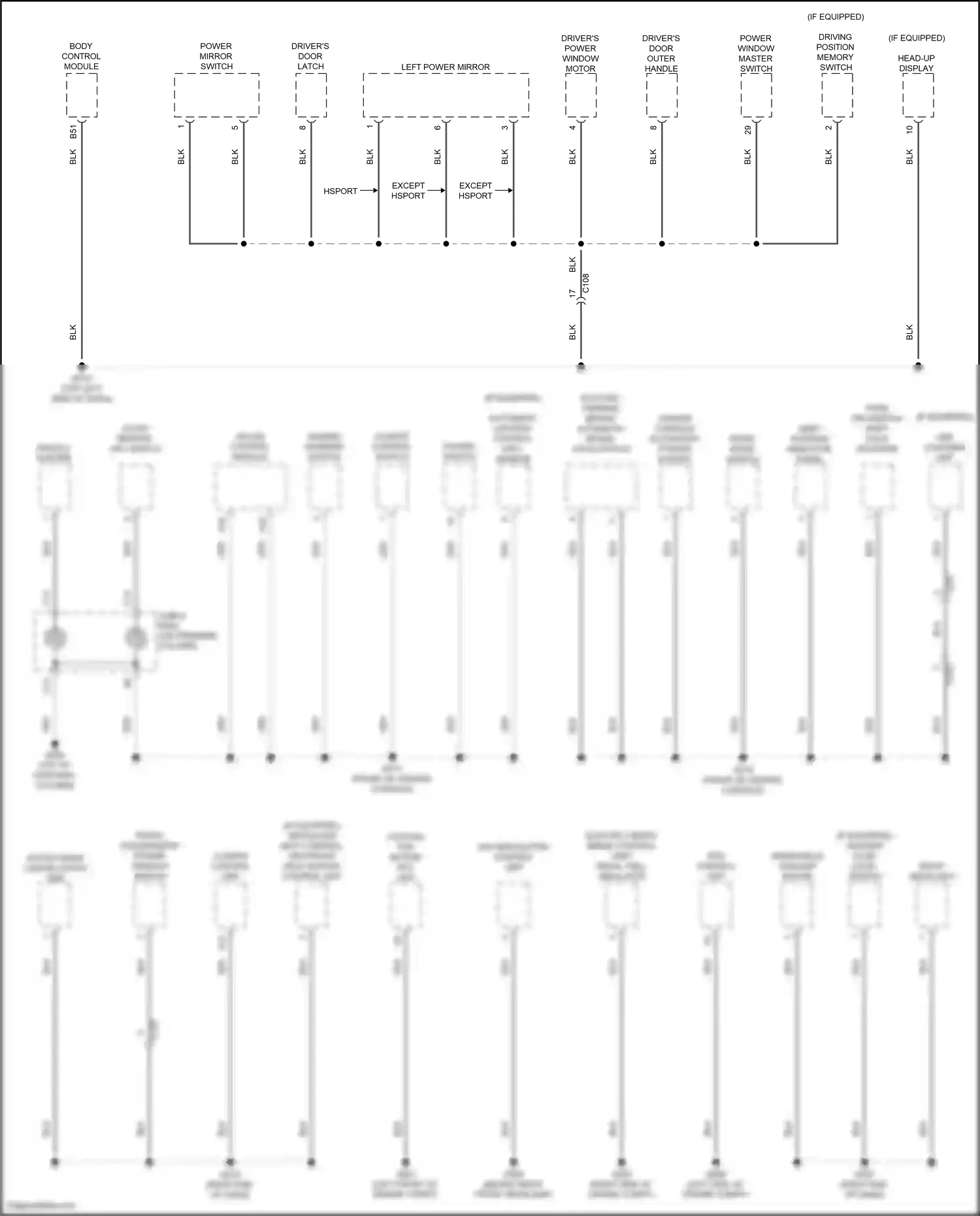 Wiring diagram power window master switch for Honda Accord XI (2023-2024) (5 of 20)