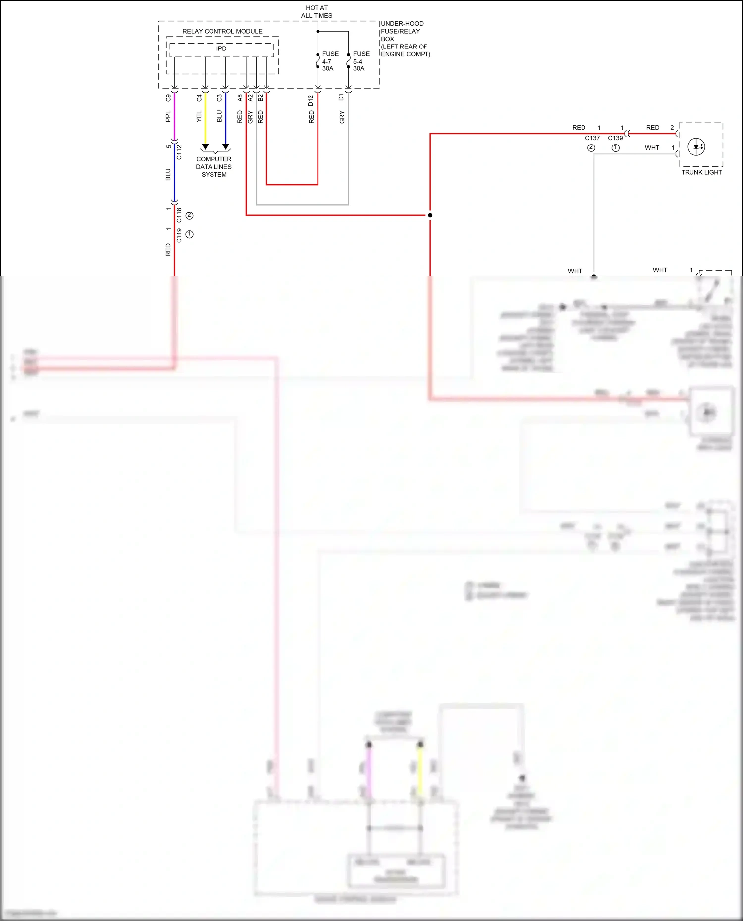 Wiring diagram relay control module for Honda Accord XI (2023-2024) (14 of 16)