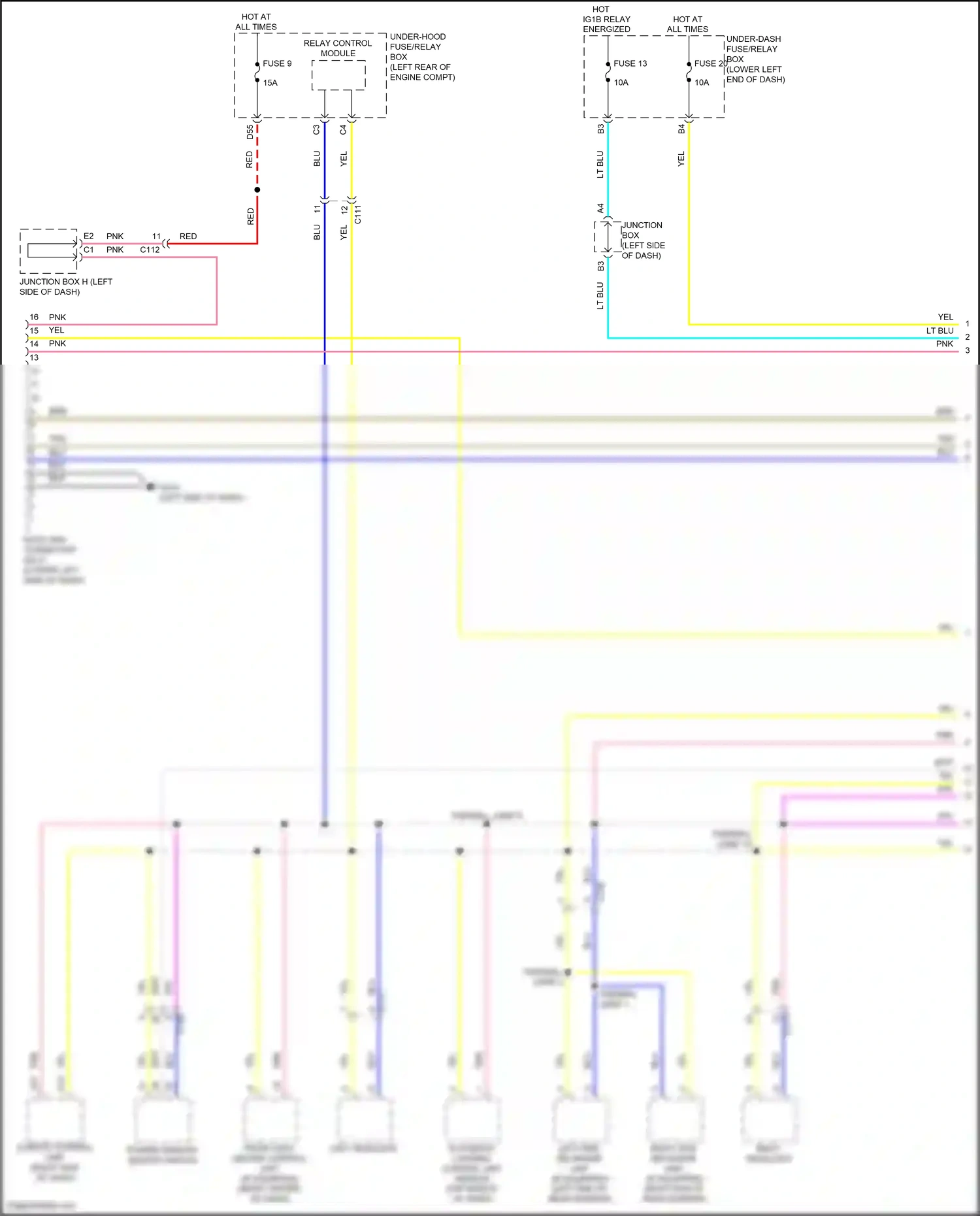 Wiring diagram relay control module for Honda Accord XI (2023-2024) (1 of 16)