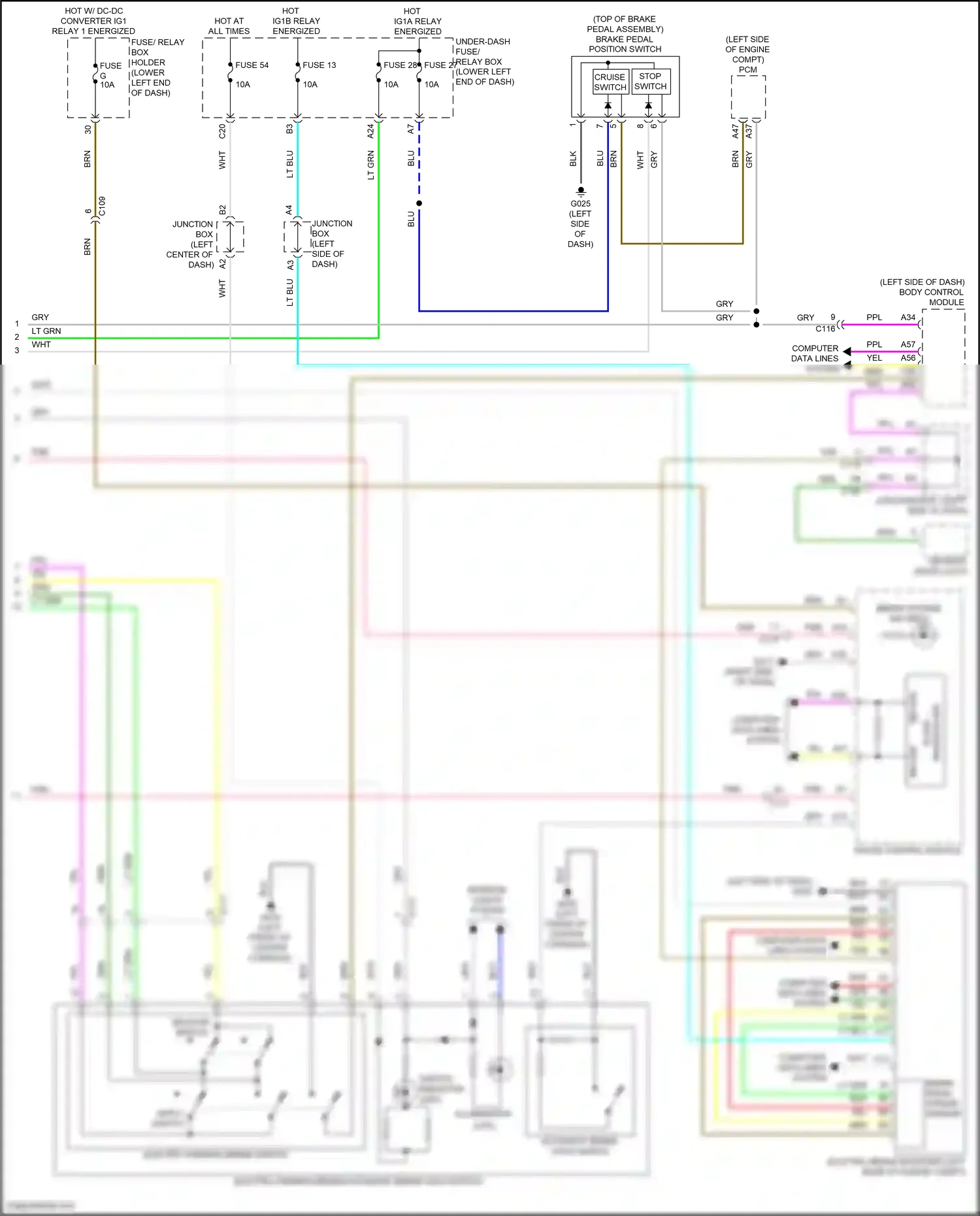 Wiring diagram release switch for Honda Accord XI (2023-2024) (1 of 5)