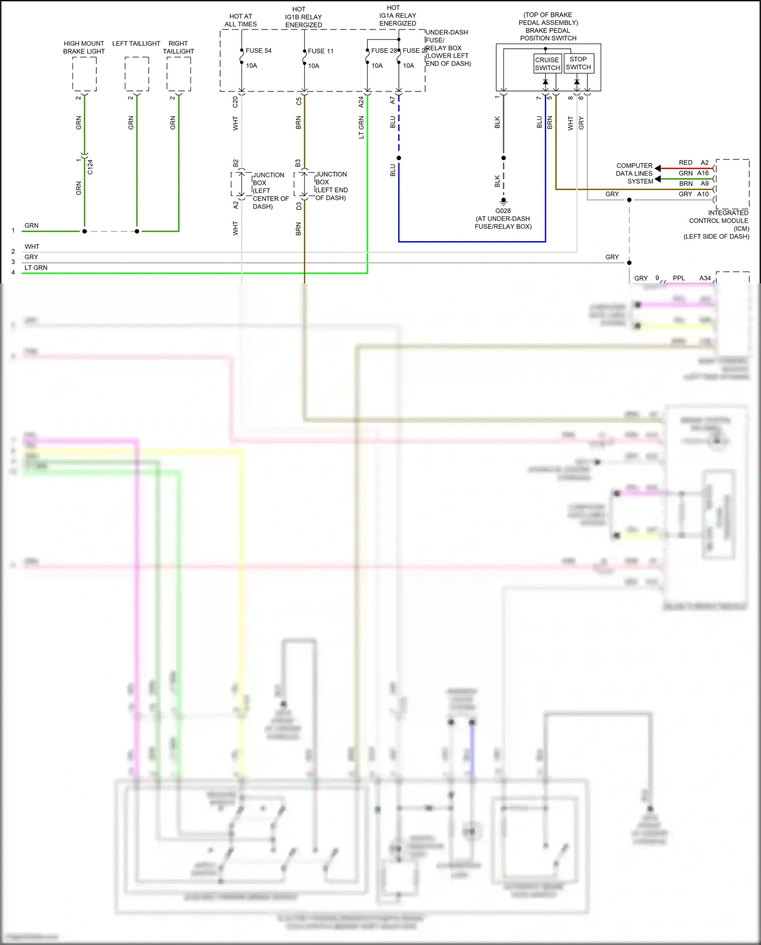 Wiring diagram release switch for Honda Accord XI (2023-2024) (2 of 5)