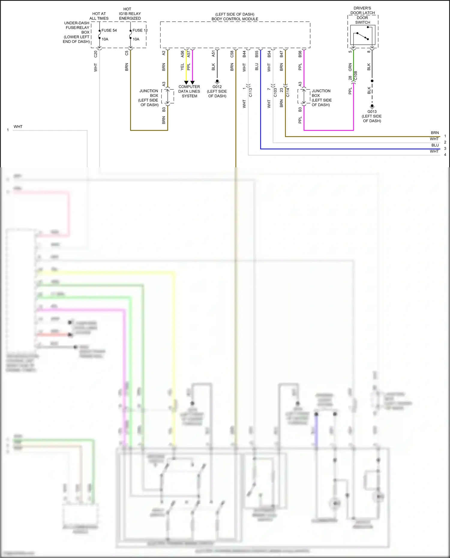 Wiring diagram release switch for Honda Accord XI (2023-2024) (4 of 5)