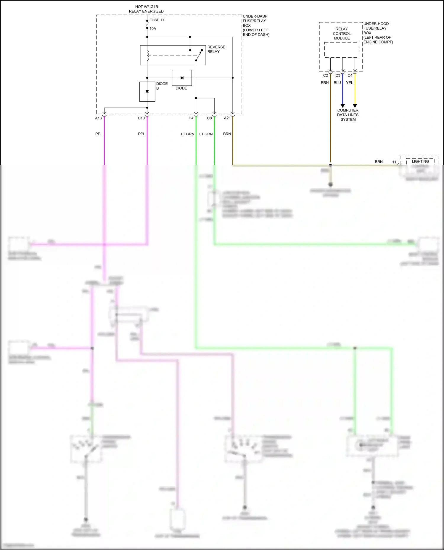 Wiring diagram shift position indicator panel for Honda Accord XI (2023-2024) (2 of 12)