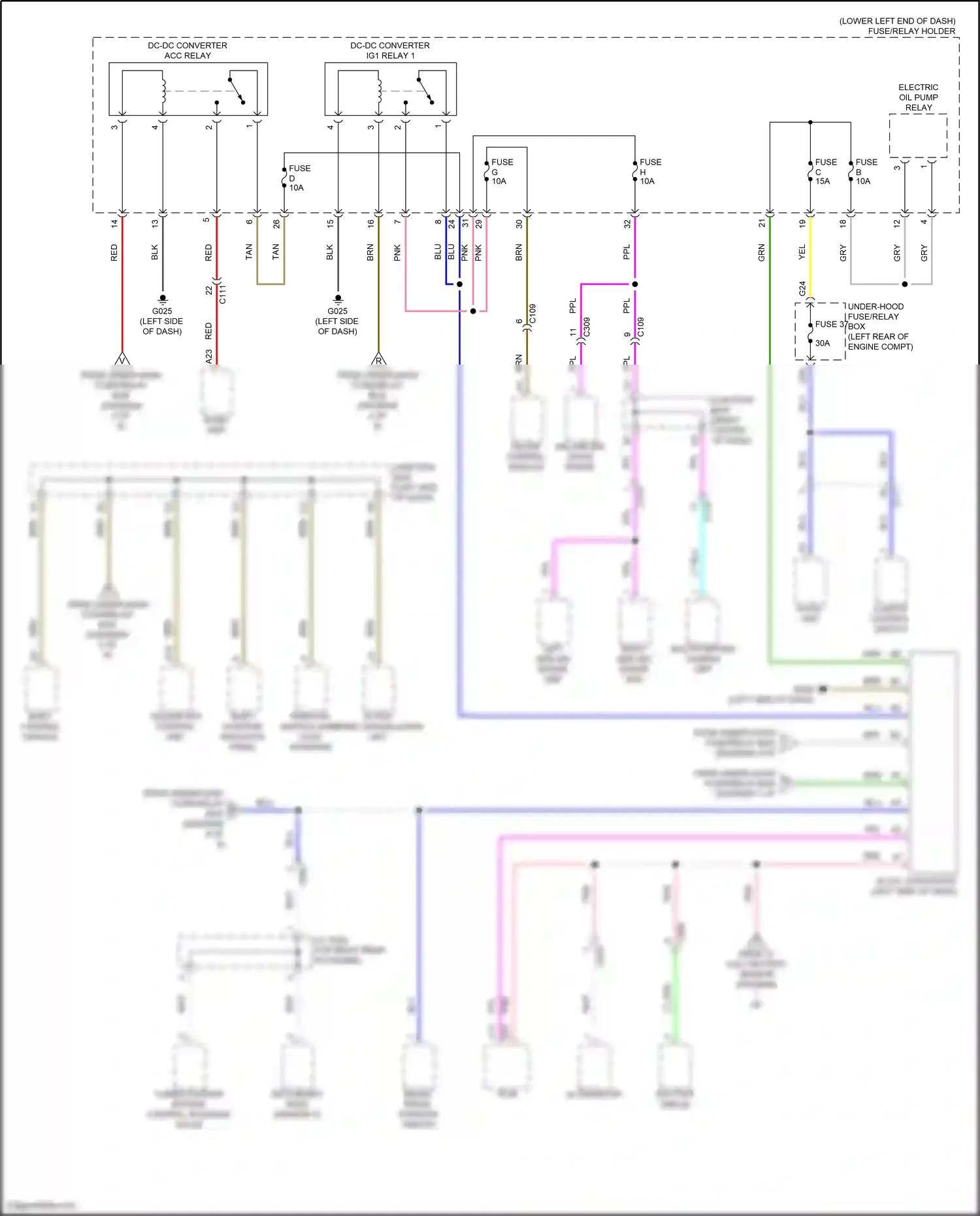 Wiring diagram shift position indicator panel for Honda Accord XI (2023-2024) (7 of 12)