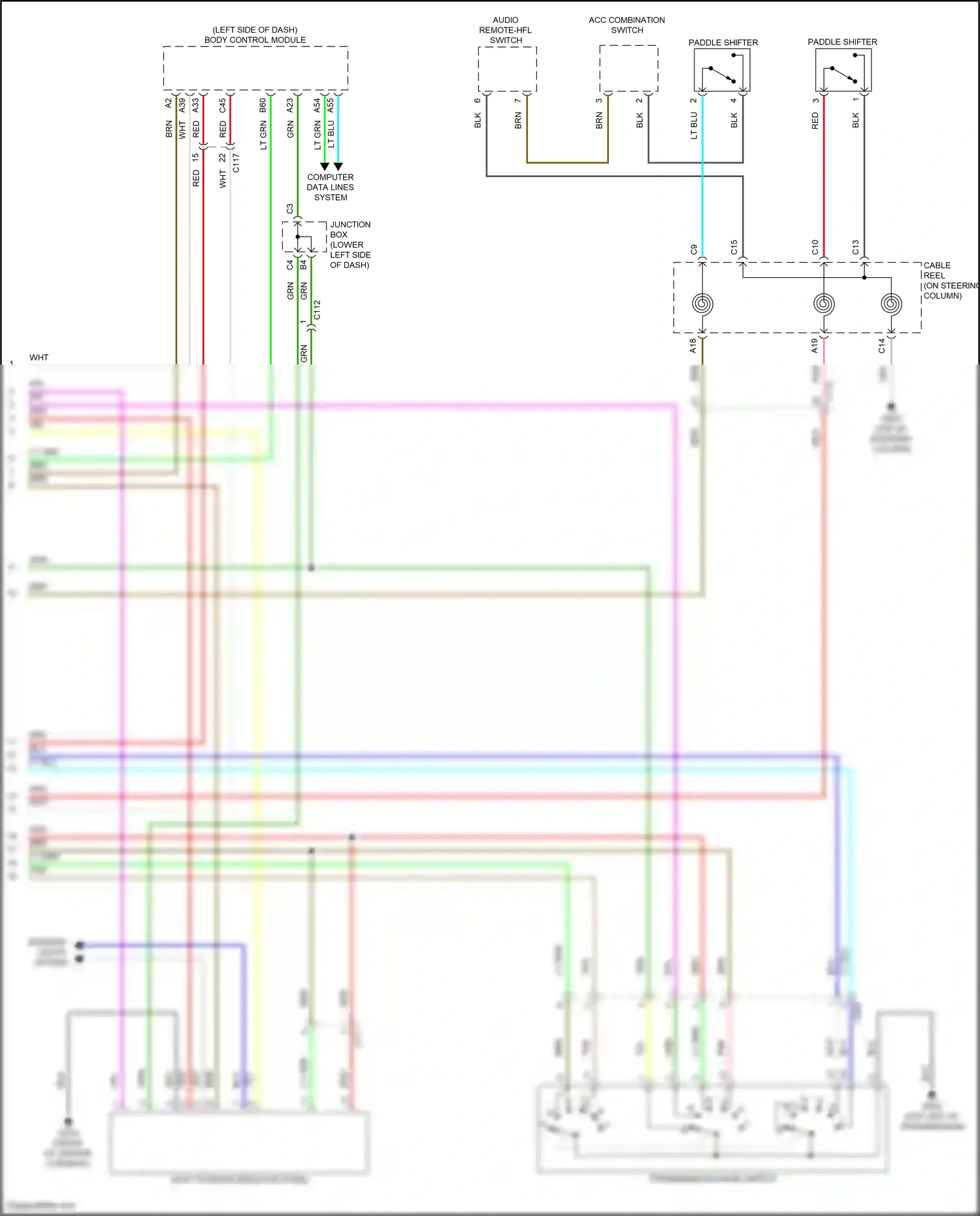 Wiring diagram shift position indicator panel for Honda Accord XI (2023-2024) (12 of 12)
