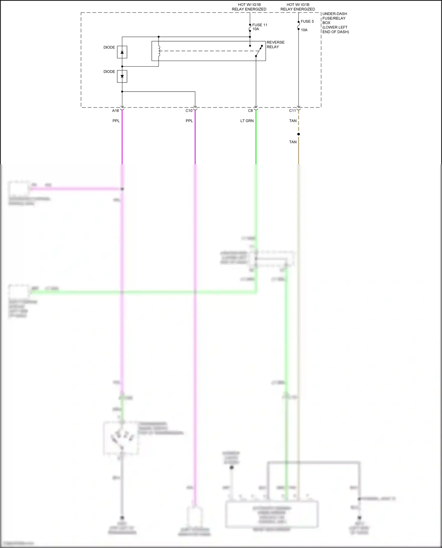 Wiring diagram shift position indicator panel for Honda Accord XI (2023-2024) (1 of 12)