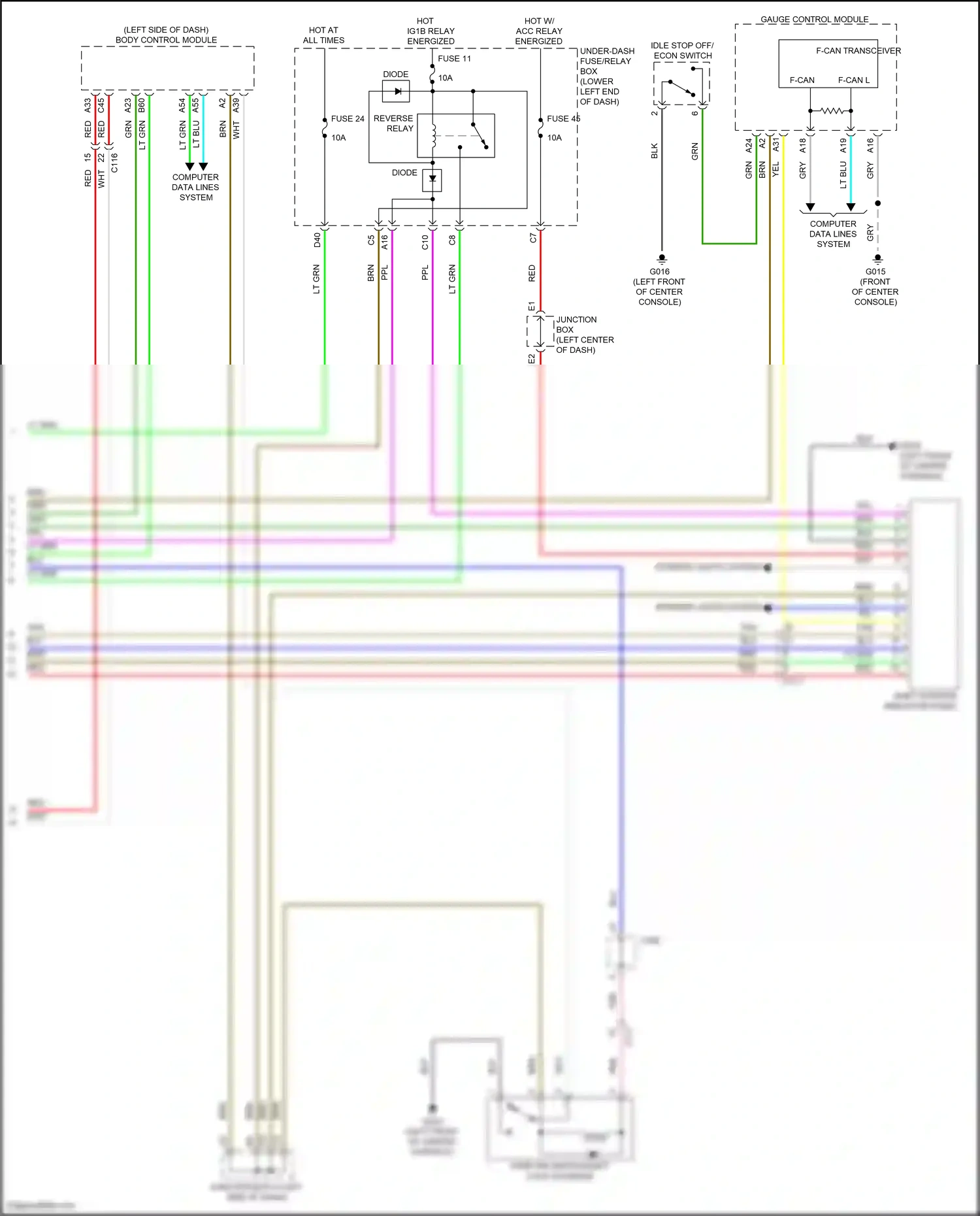 Wiring diagram shift position indicator panel for Honda Accord XI (2023-2024) (11 of 12)