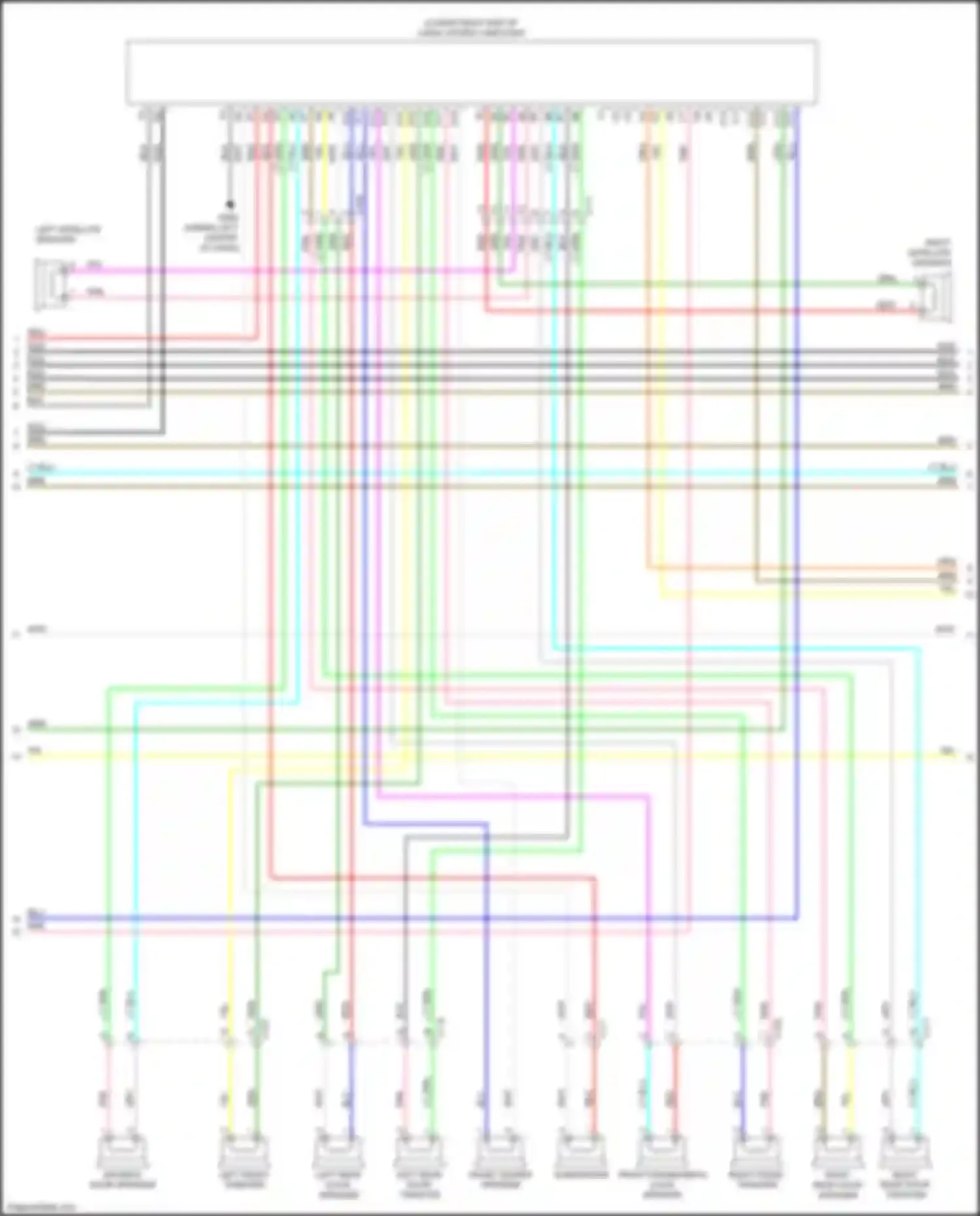 Car Wiring Diagrams for Civic Type R Honda X (2015-2021): Navigation circuit, hatchback w/ amplifier (2 of 4)