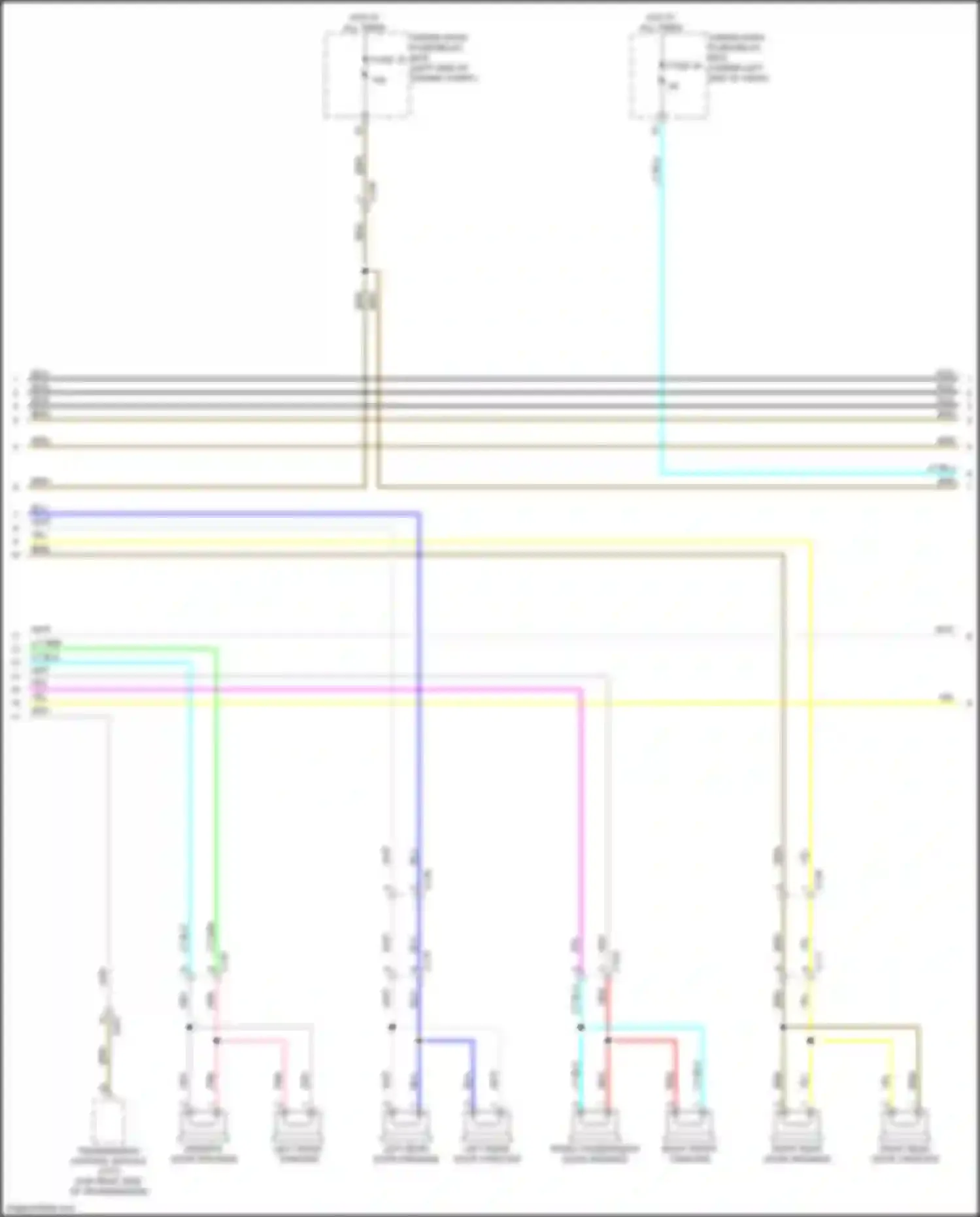 Car Wiring Diagrams for Civic Type R Honda X (2015-2021): Navigation circuit, hatchback w/o amplifier (2 of 4)