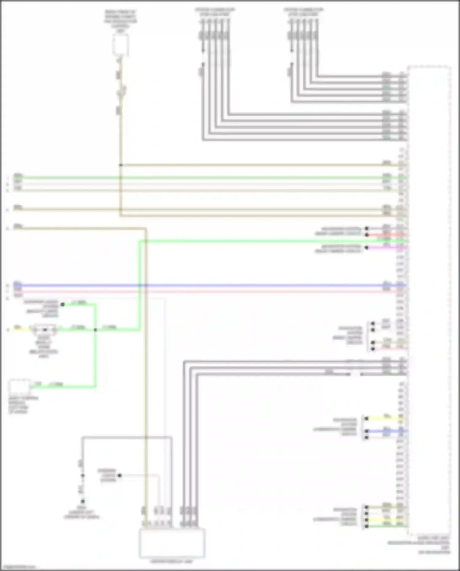Car Wiring Diagrams for Civic Type R Honda X (2015-2021): Navigation circuit, hatchback w/o amplifier (4 of 4)