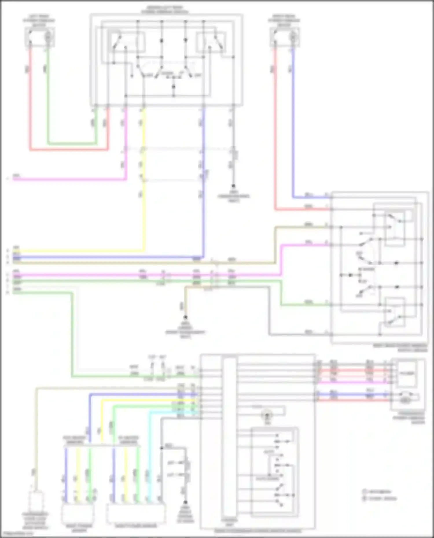Car Wiring Diagrams for Civic Type R Honda X (2015-2021): Power windows circuit (2 of 2)