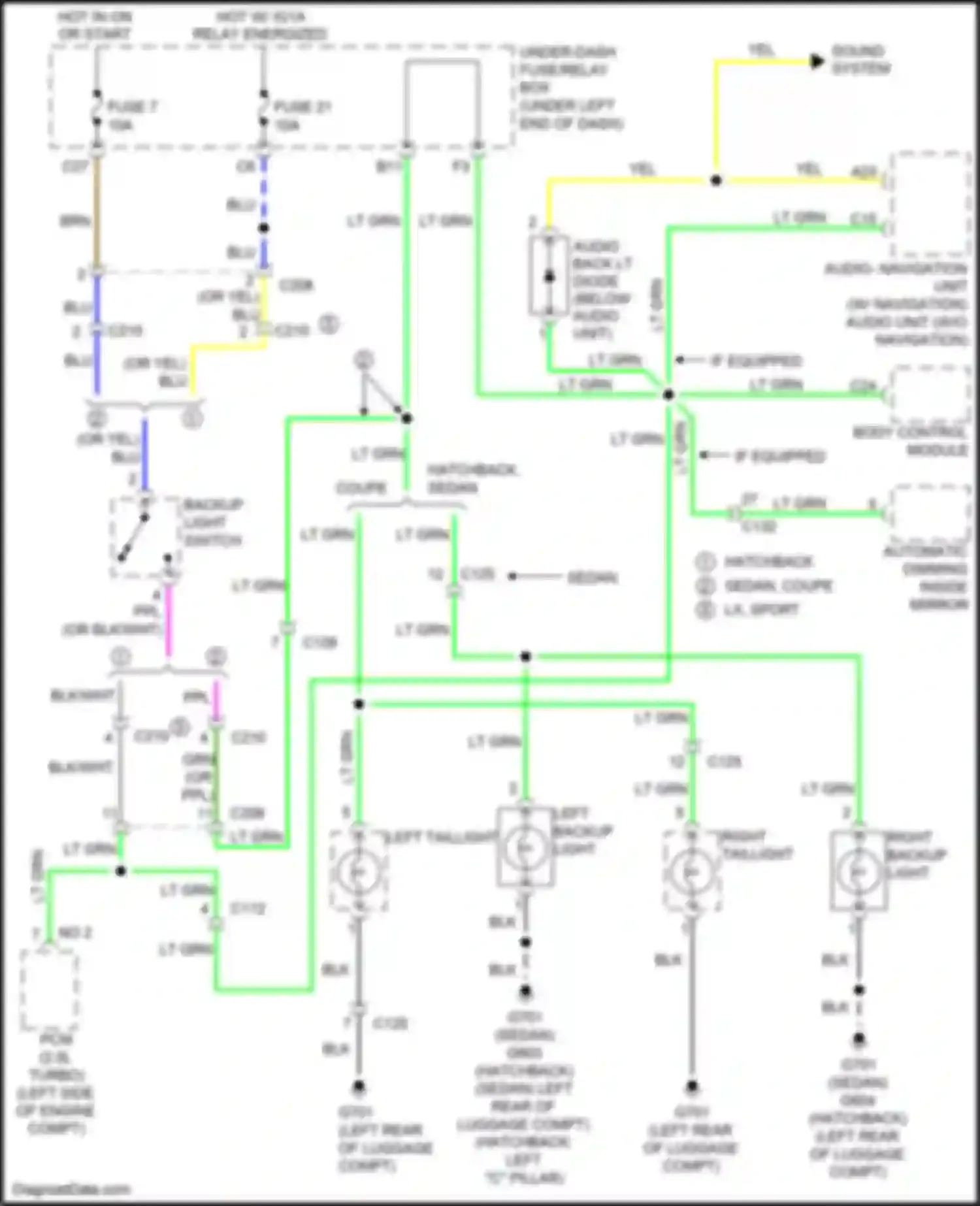 Wiring diagram blk/wht for Honda Civic Type R X (2015-2021) (2 of 8)