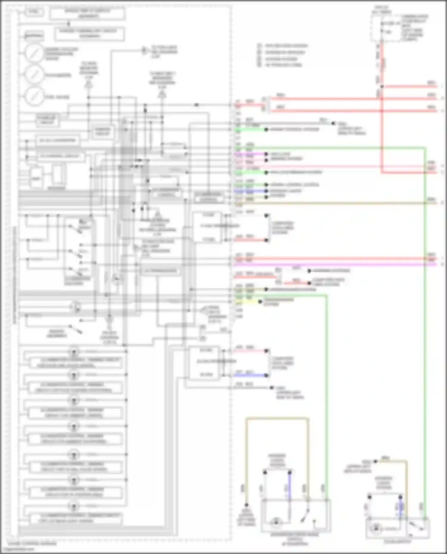 Wiring diagram illumination control, dimming for Honda Civic Type R X (2015-2021) (1 of 3)