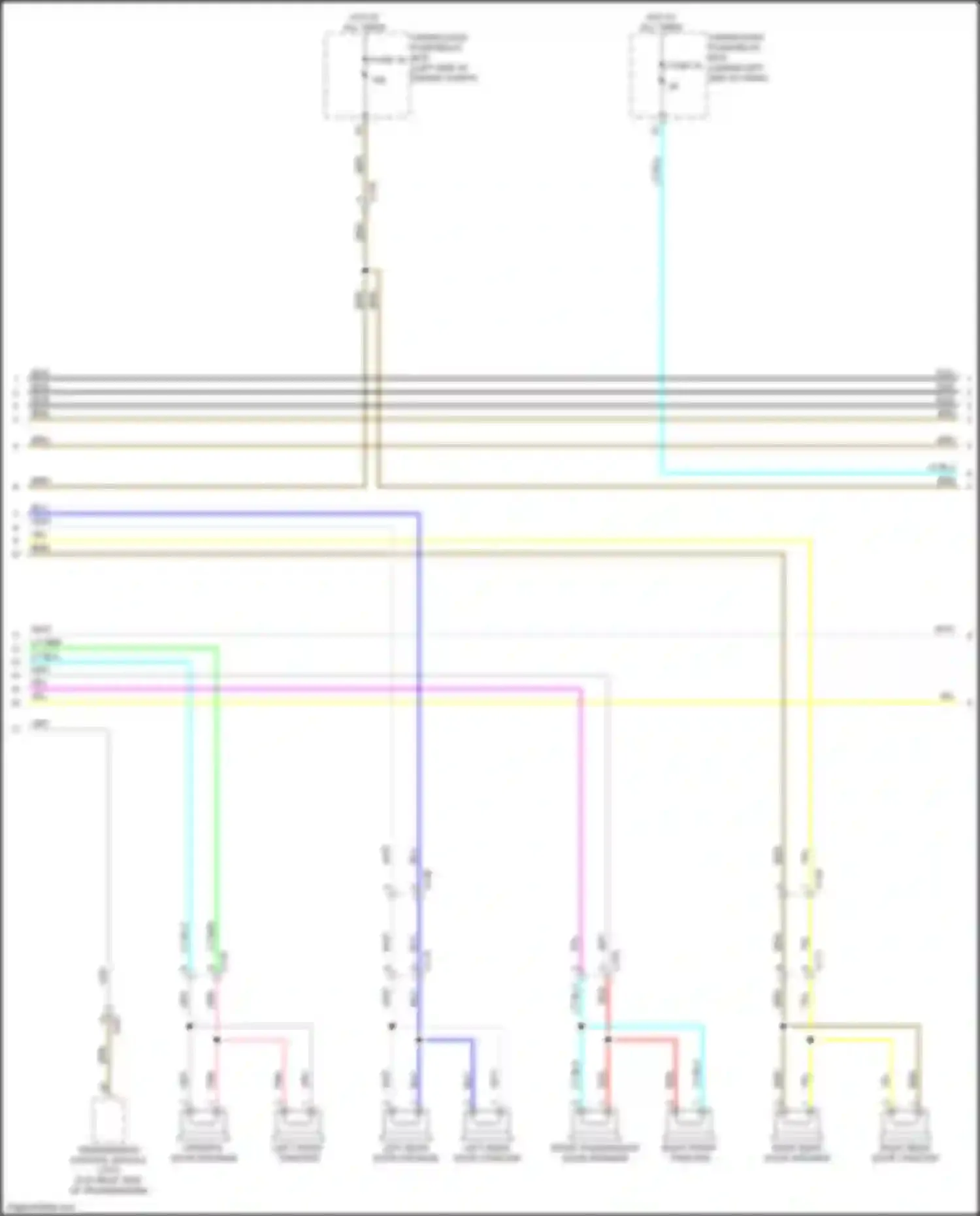 Wiring diagram left front tweeter for Honda Civic Type R X (2015-2021) (2 of 4)