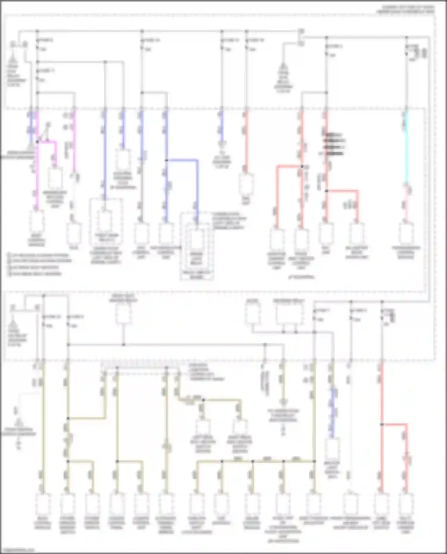 Wiring diagram w/o navigation for Honda Civic Type R X (2015-2021) (5 of 7)