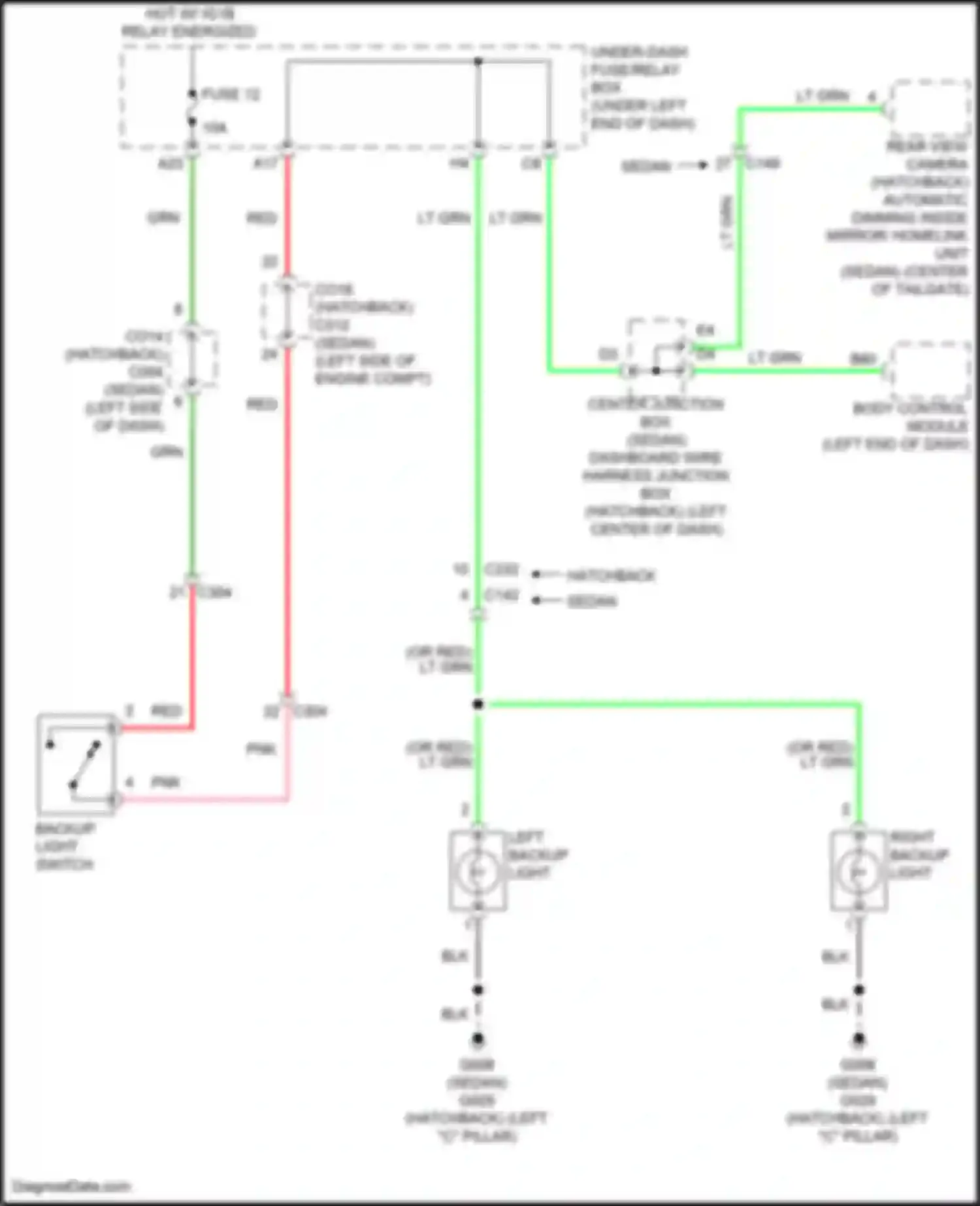 Wiring diagram backup light switch for Honda Civic Type R XI (2021-2024) (3 of 7)