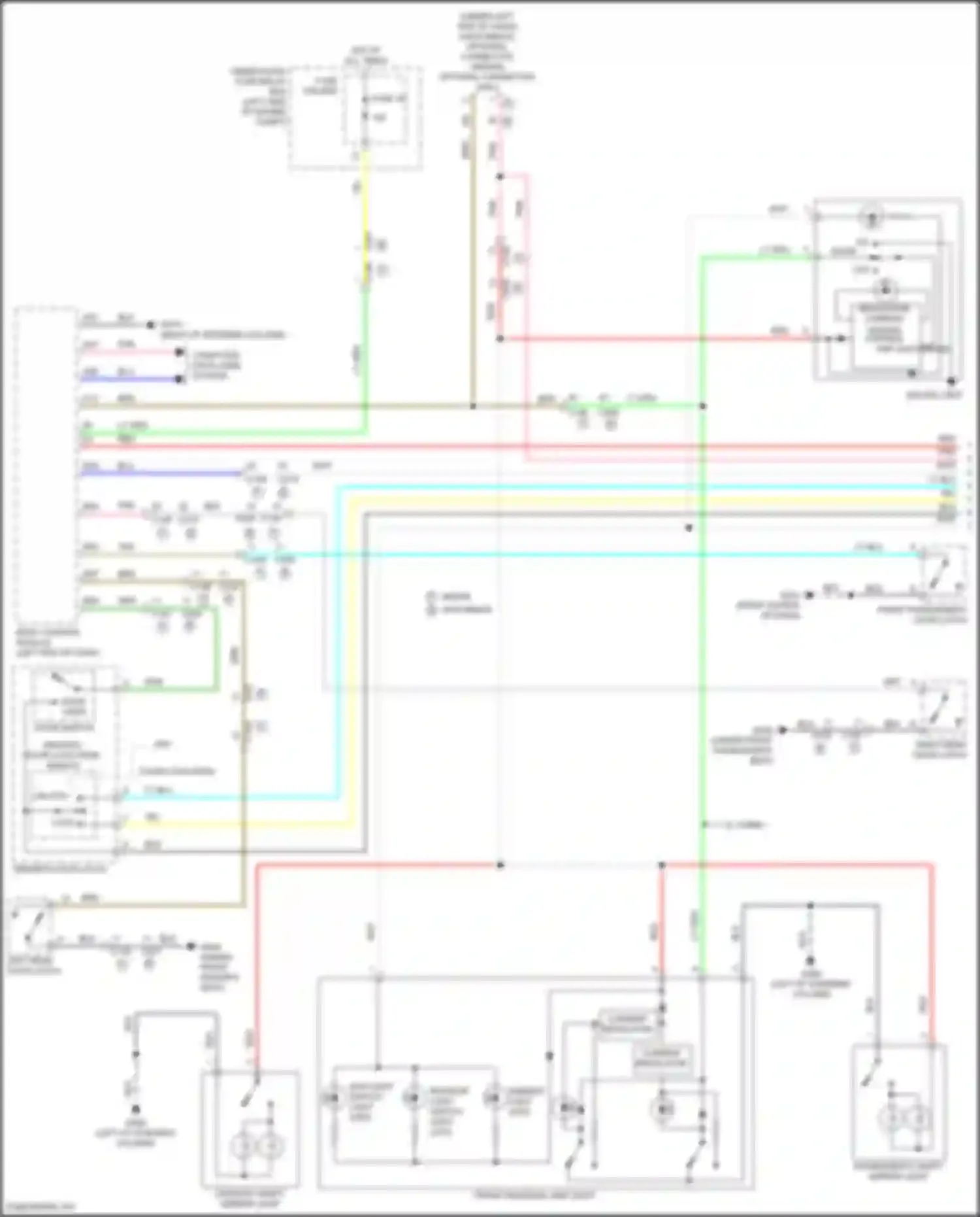 Wiring diagram front individual map light for Honda Civic Type R XI (2021-2024)