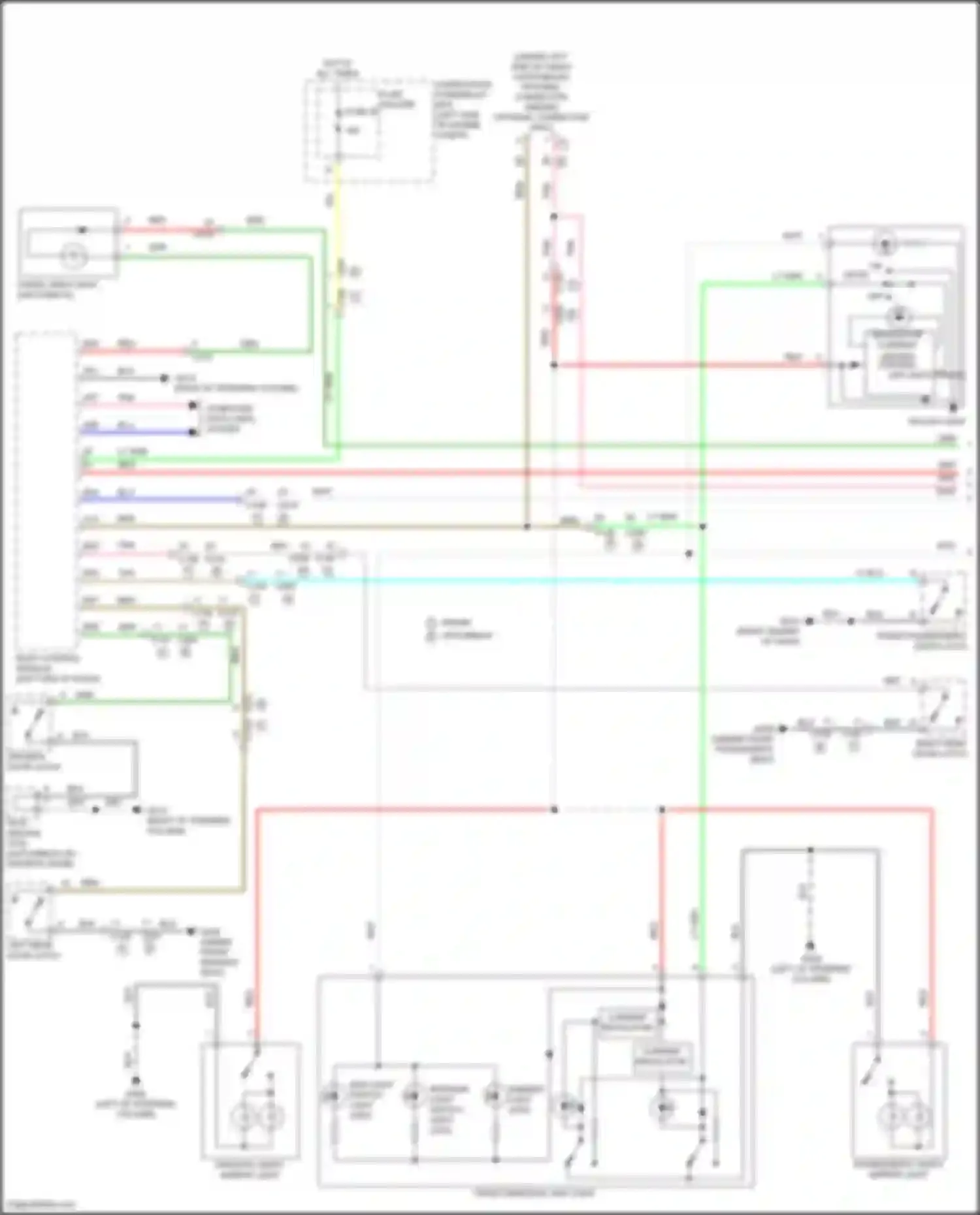 Wiring diagram front individual map light for Honda Civic Type R XI (2021-2024)