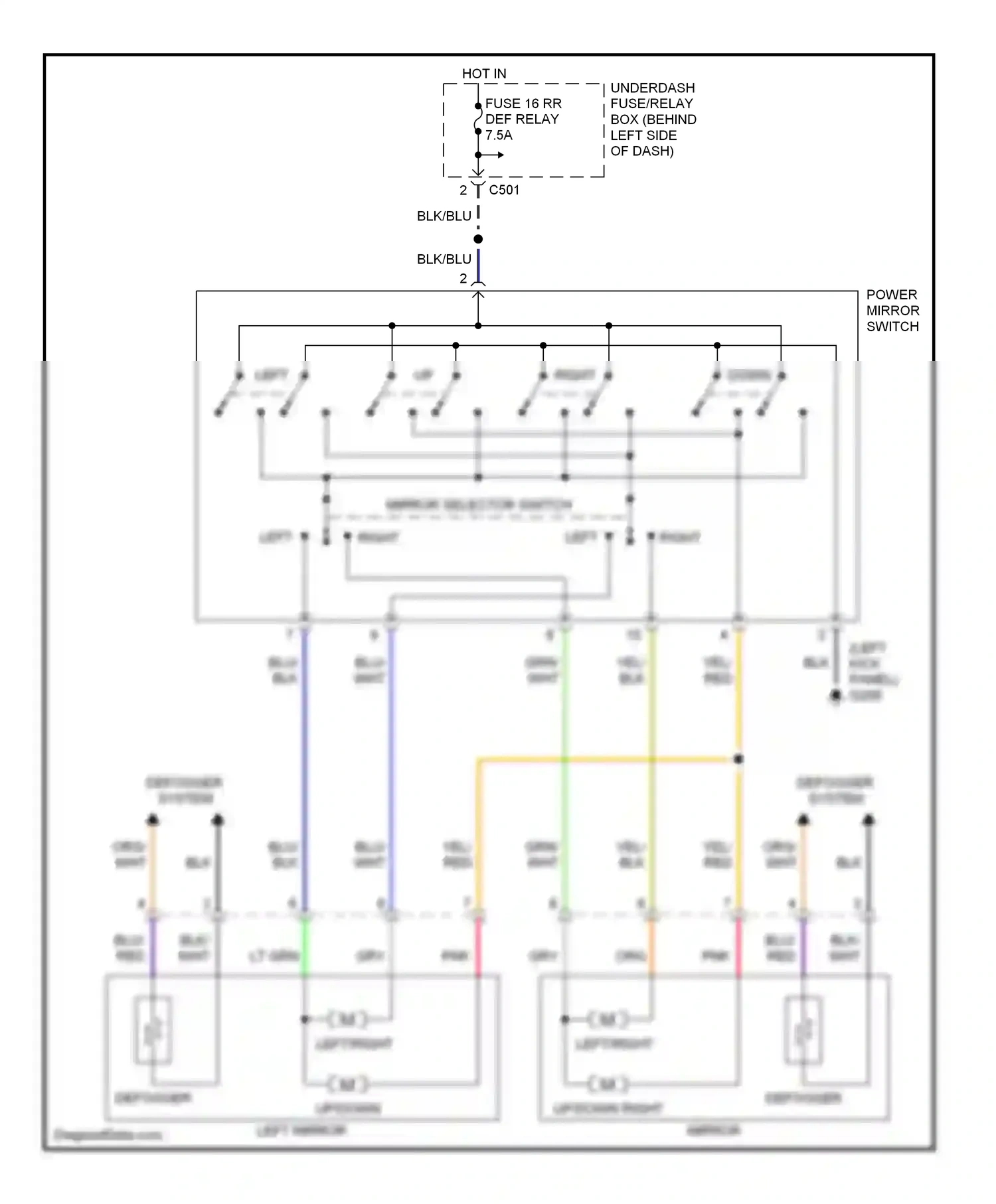 Wiring diagram blu for Honda Civic GA (1998-2002) (26 of 39)
