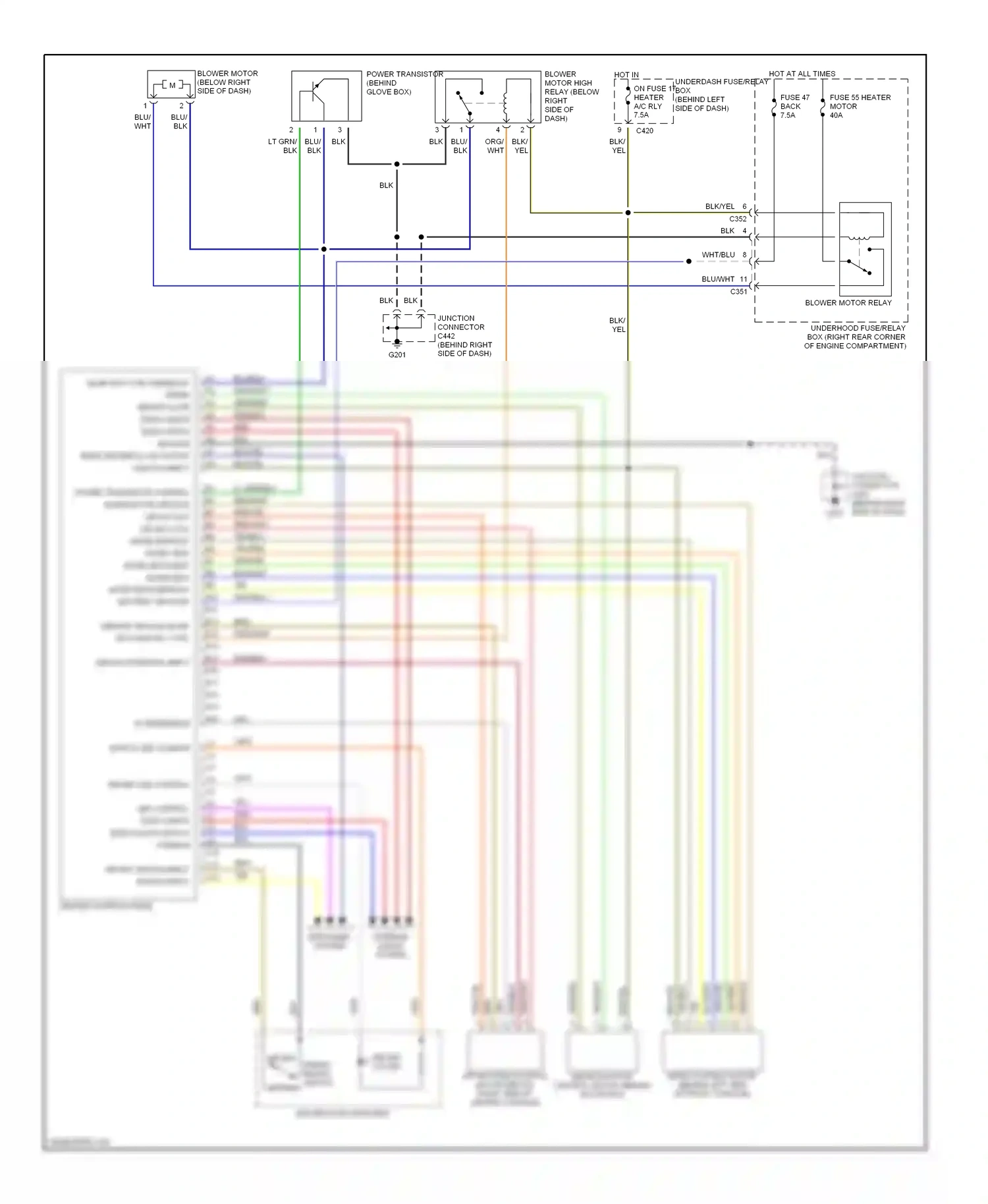 Wiring diagram blu for Honda Civic GA (1998-2002) (7 of 39)