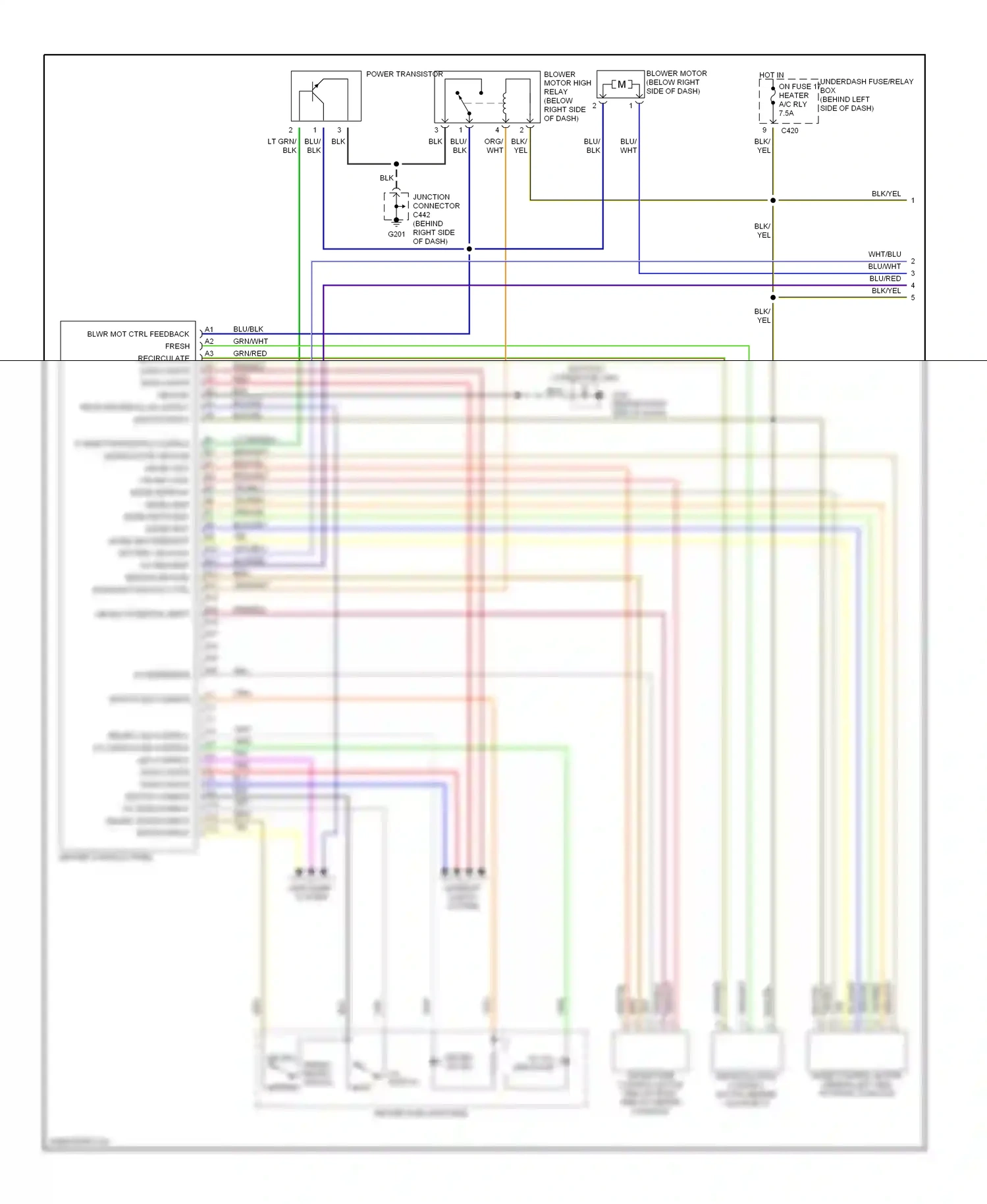 Honda Civic GA (1998-2002) defogger system wiring diagram  (1 of 2)