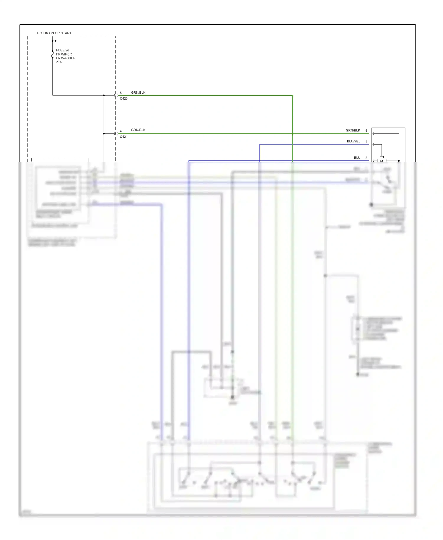 Wiring diagram integrated control unit for Honda Civic GA (1998-2002) (11 of 13)